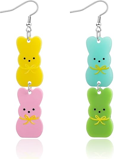 Colorful Bunny Dangle Earrings