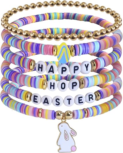 Easter Beaded Bracelet Set
