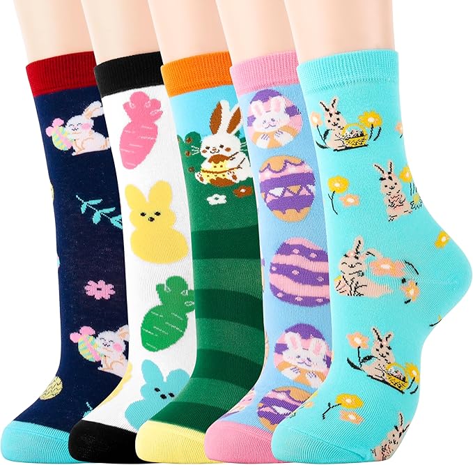 Easter Bunny Crew Socks 5-Pack