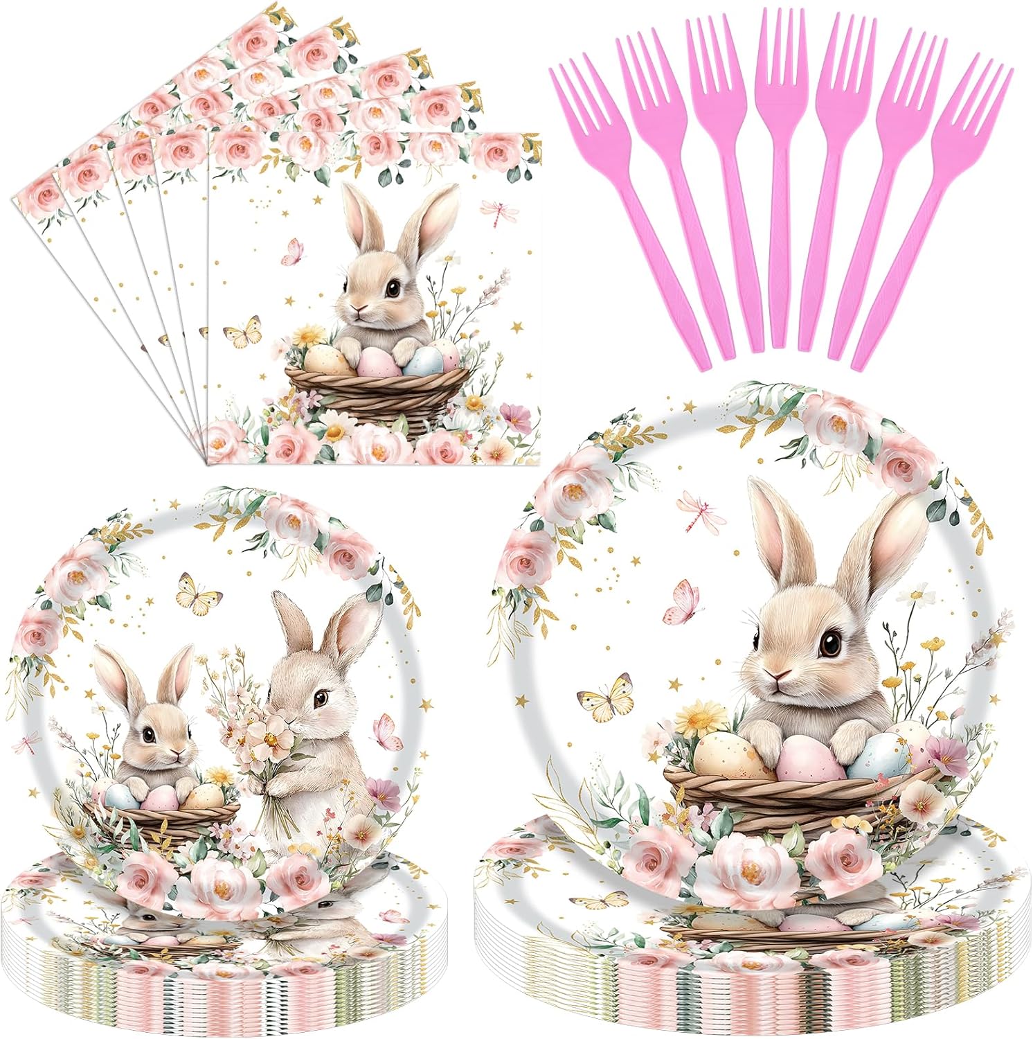 Easter Bunny Party Tableware Set