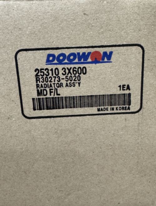 253103X600 DOOWON RADIATOR ASS'Y(R30273-5020) / Hyundai Kia