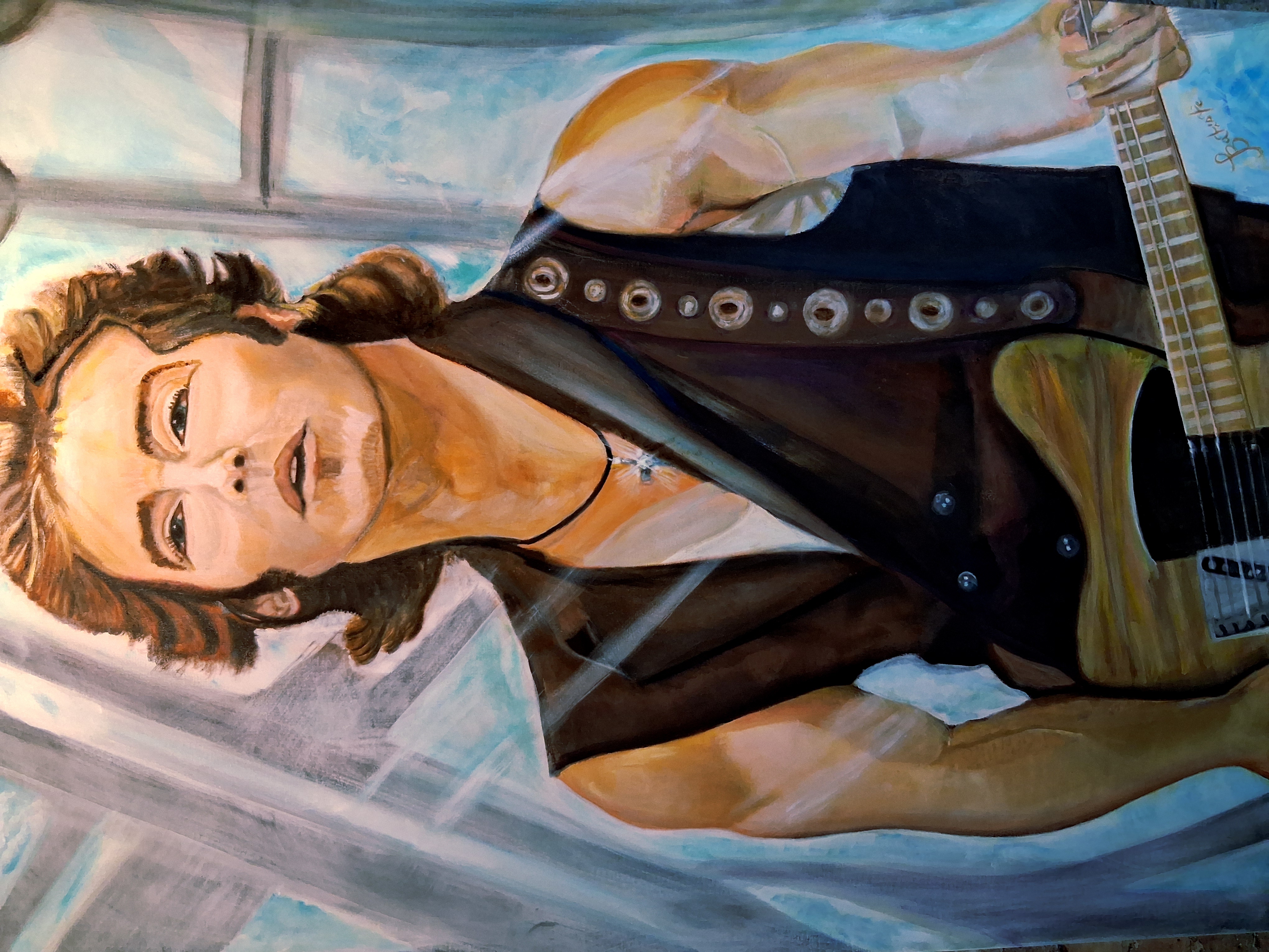 Rock Guitarist Canvas Art