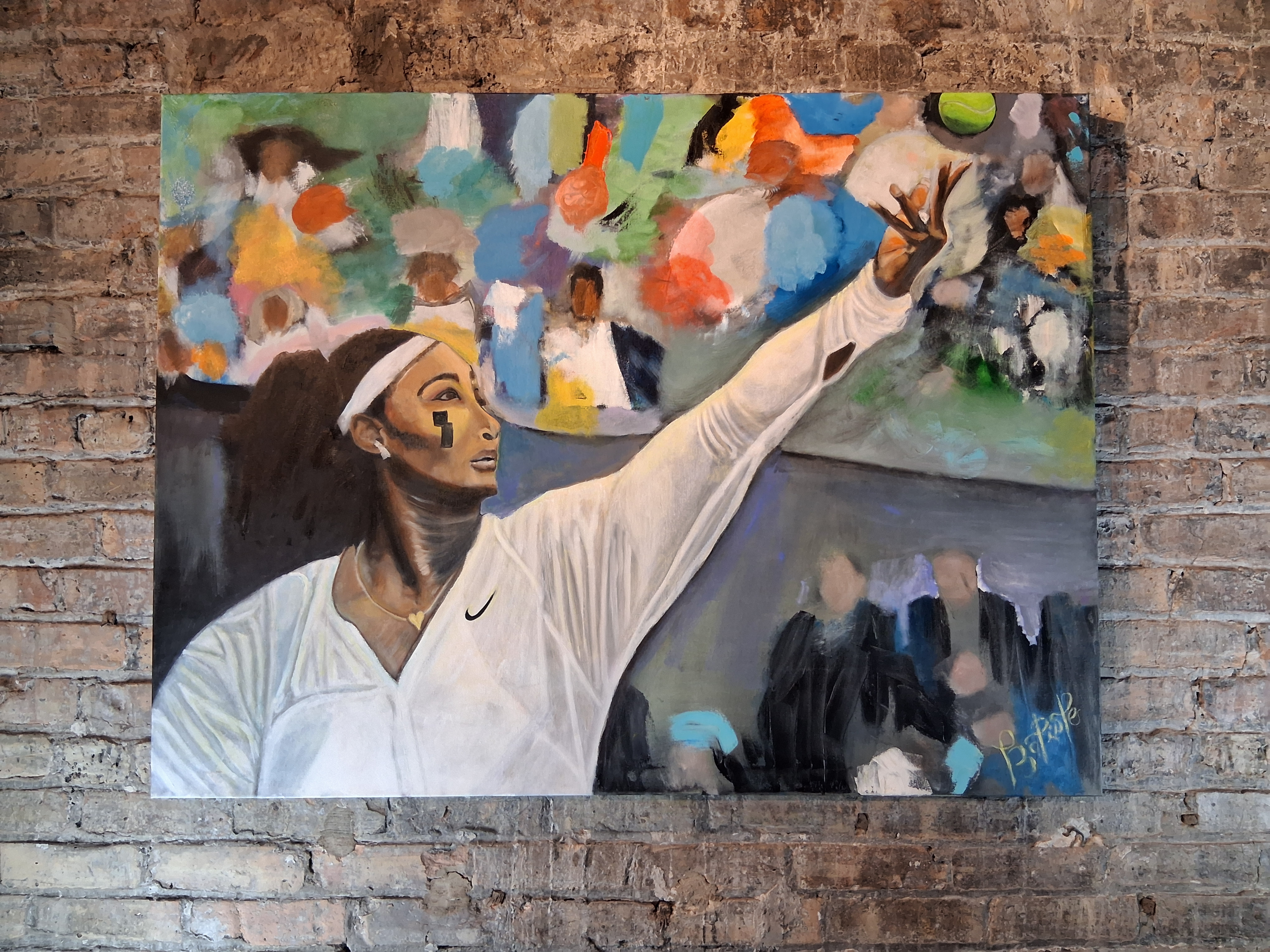 Tennis Champion Portrait Painting