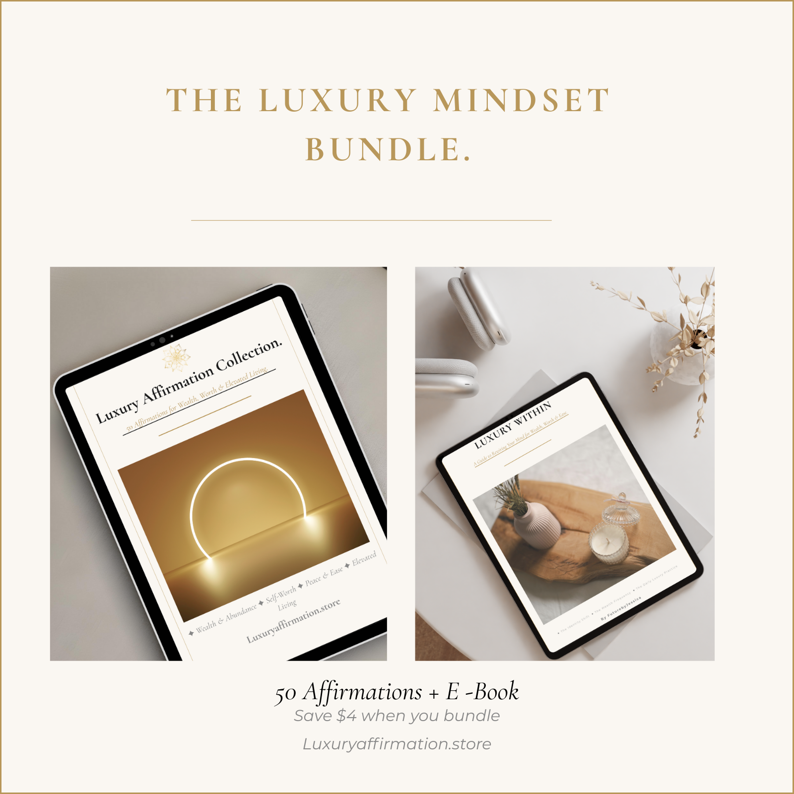The Luxury Mindset Bundle #-book + 50 Affirmations Collection