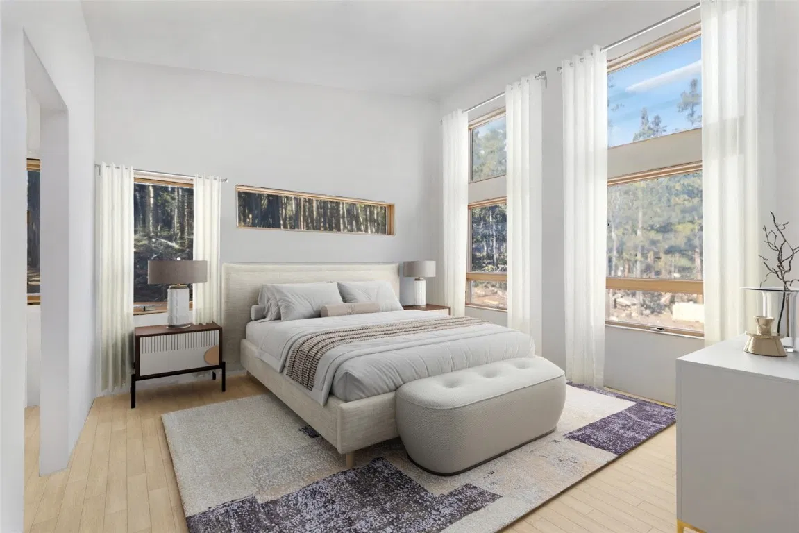 Casa moderna rodeada de arboles