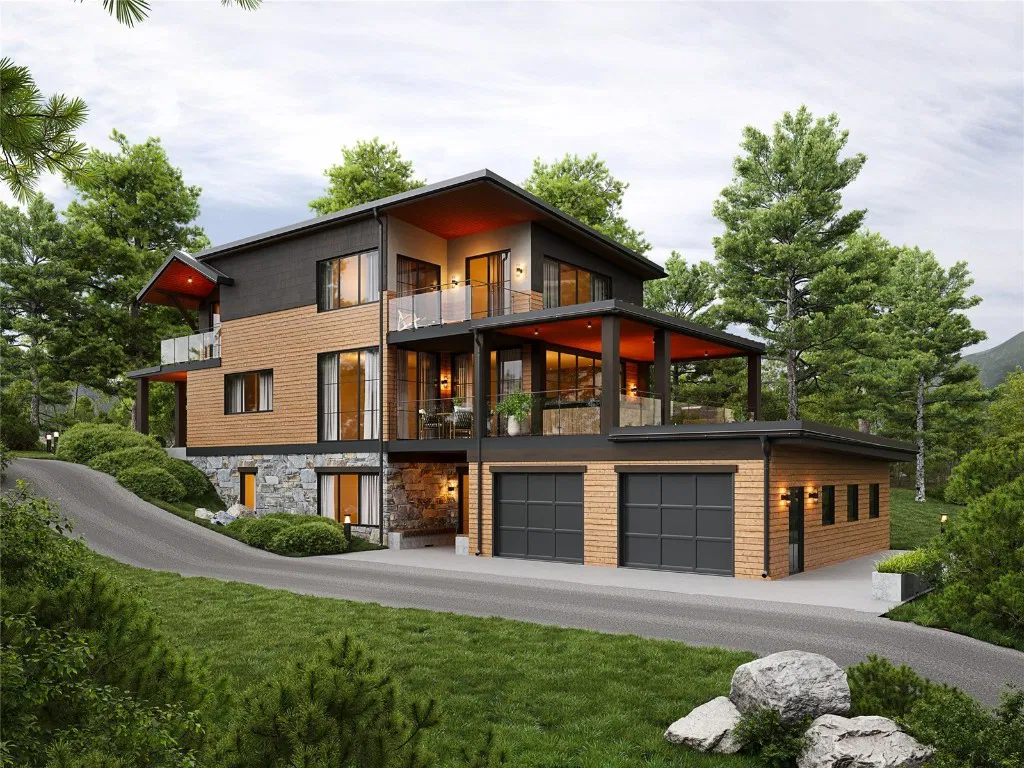 contemporánea villa de montaña