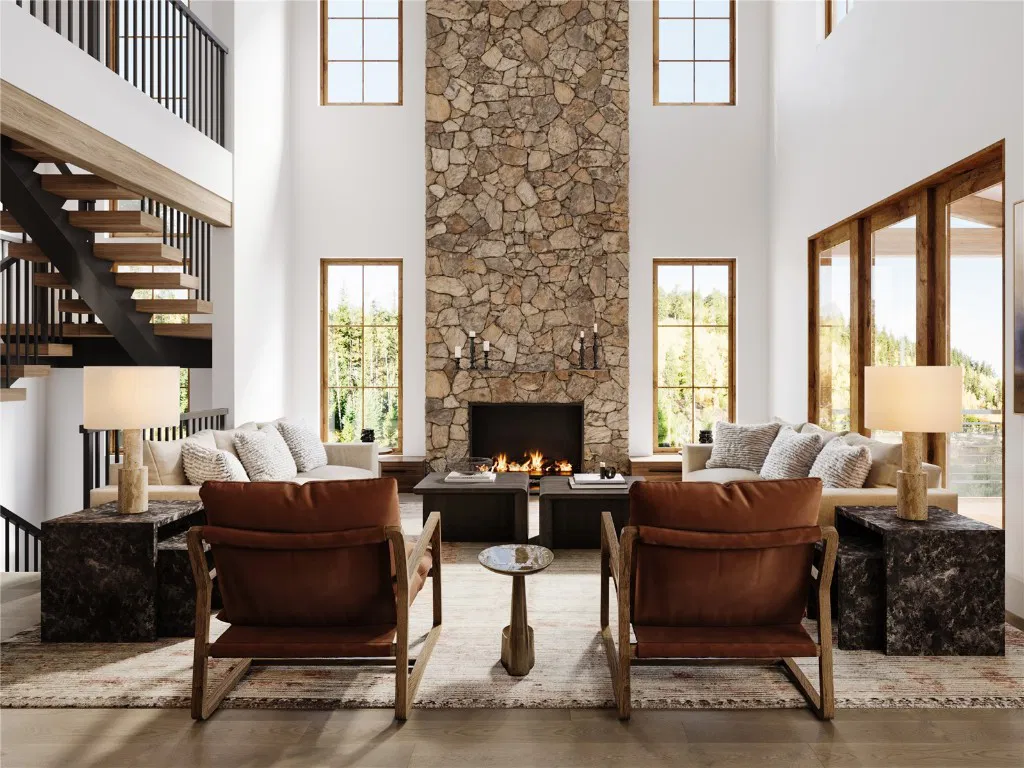 Casa lujosa situada en la montaña 