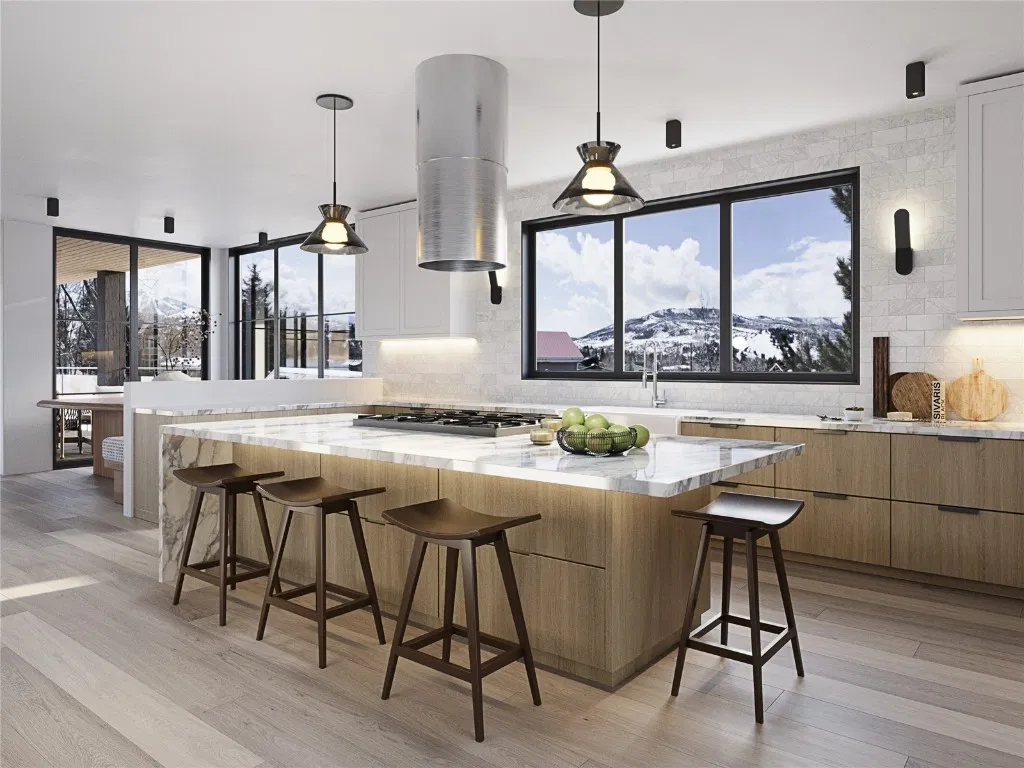 contemporánea villa de montaña