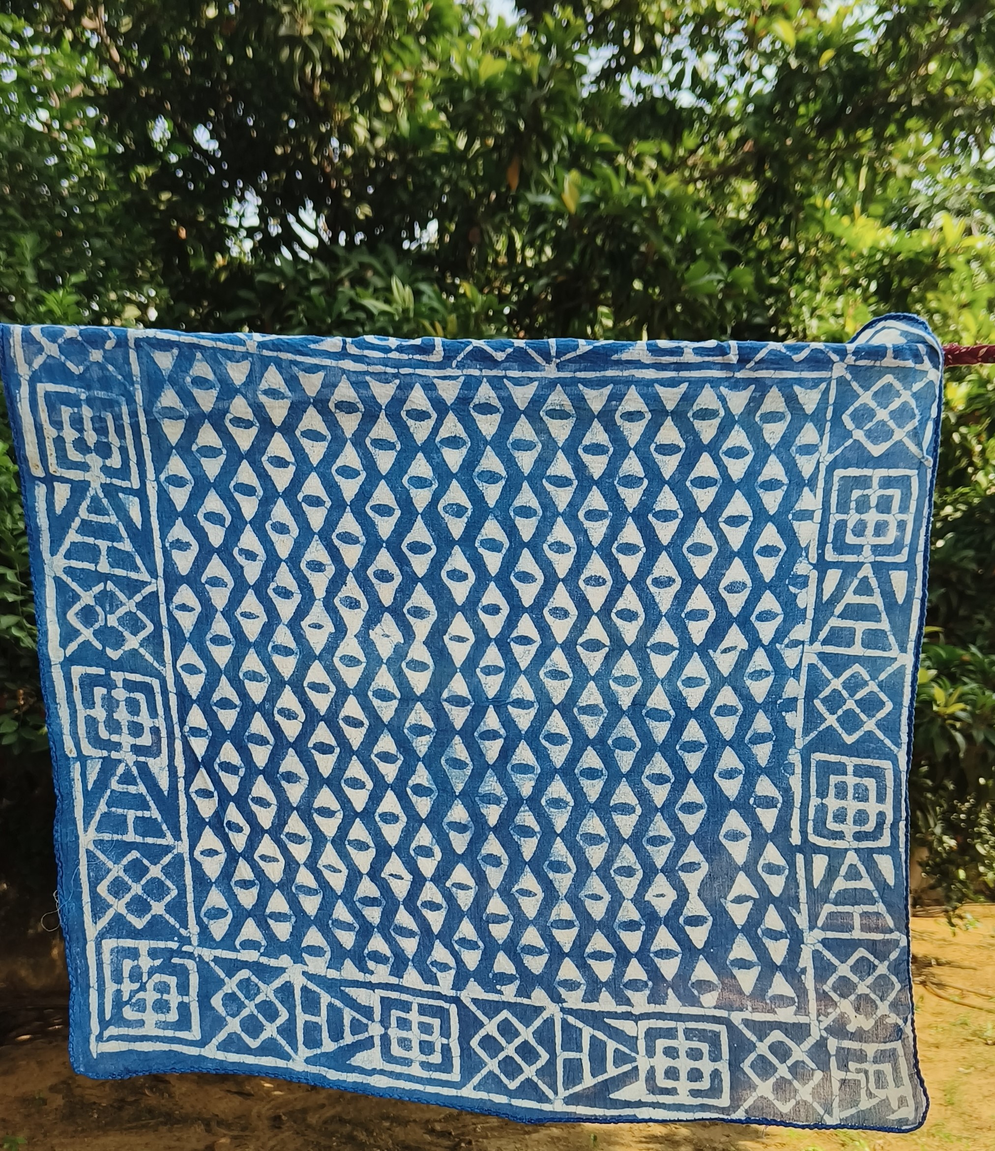 Handcrafted Indigo Dyed Scarf