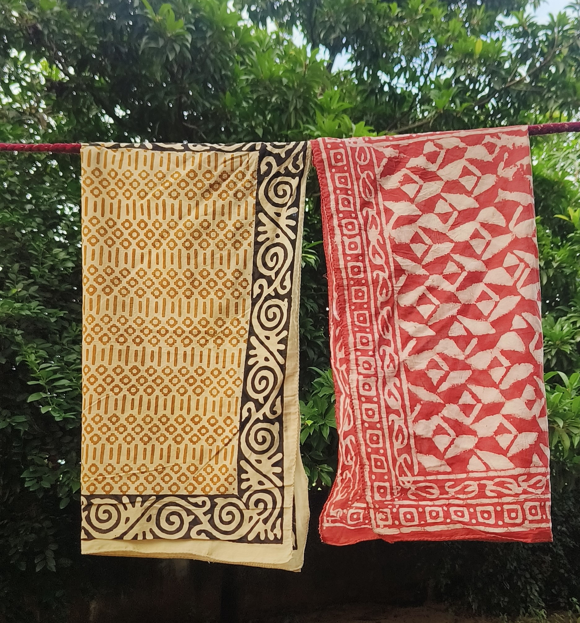Handmade Printed Cotton Scarves