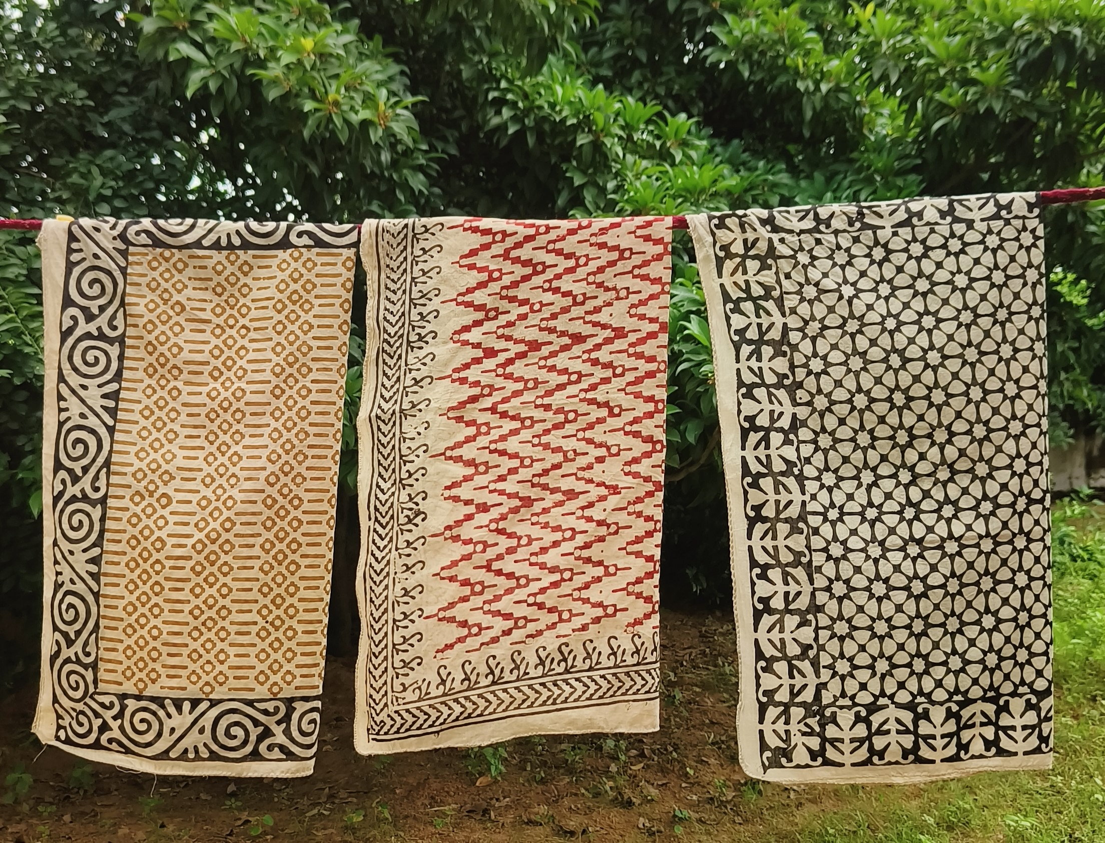 Handcrafted Cotton Block Print Scarves