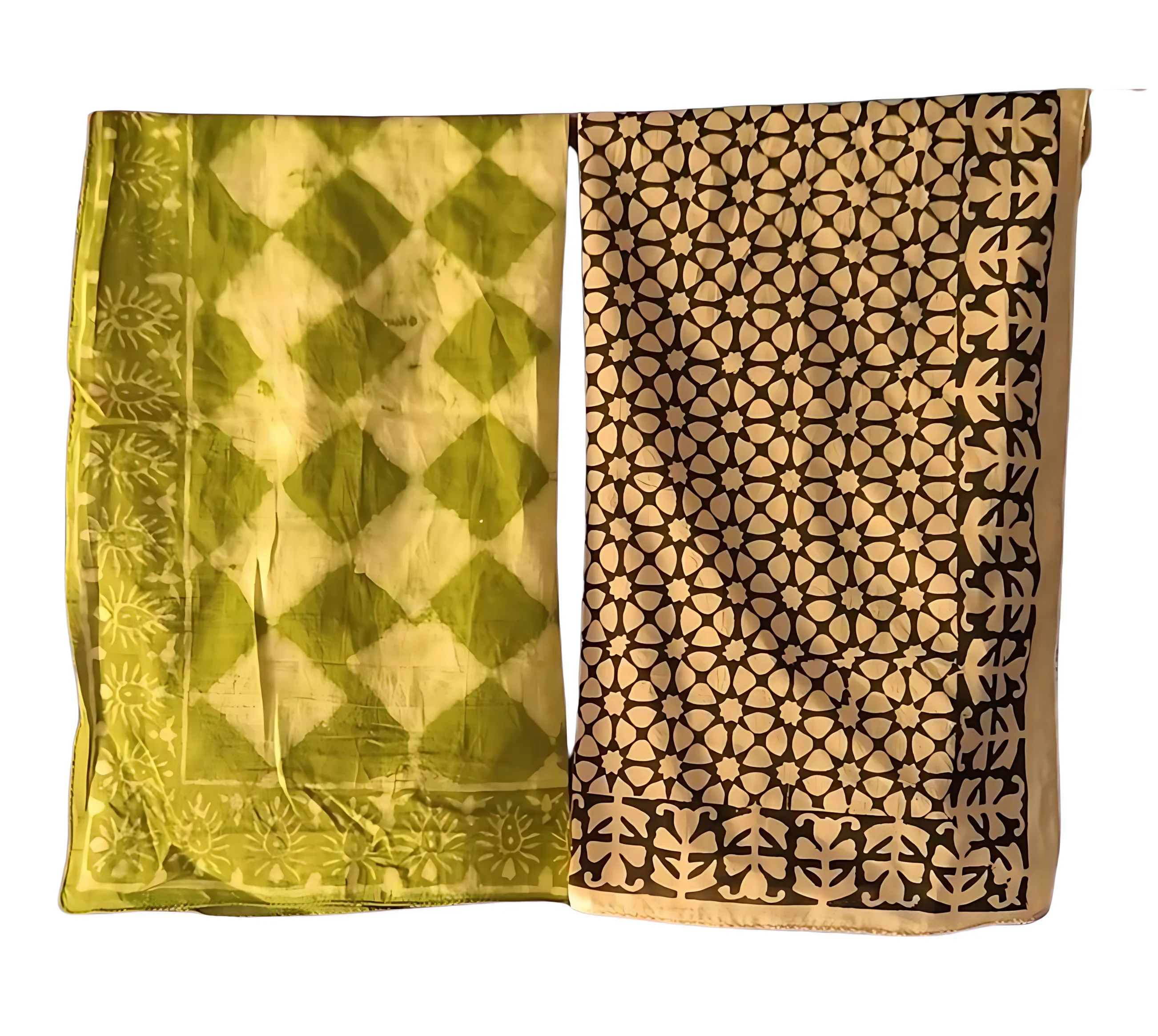 Block Printed Bandana Set of 5 – Soft Natural Cotton Scarves