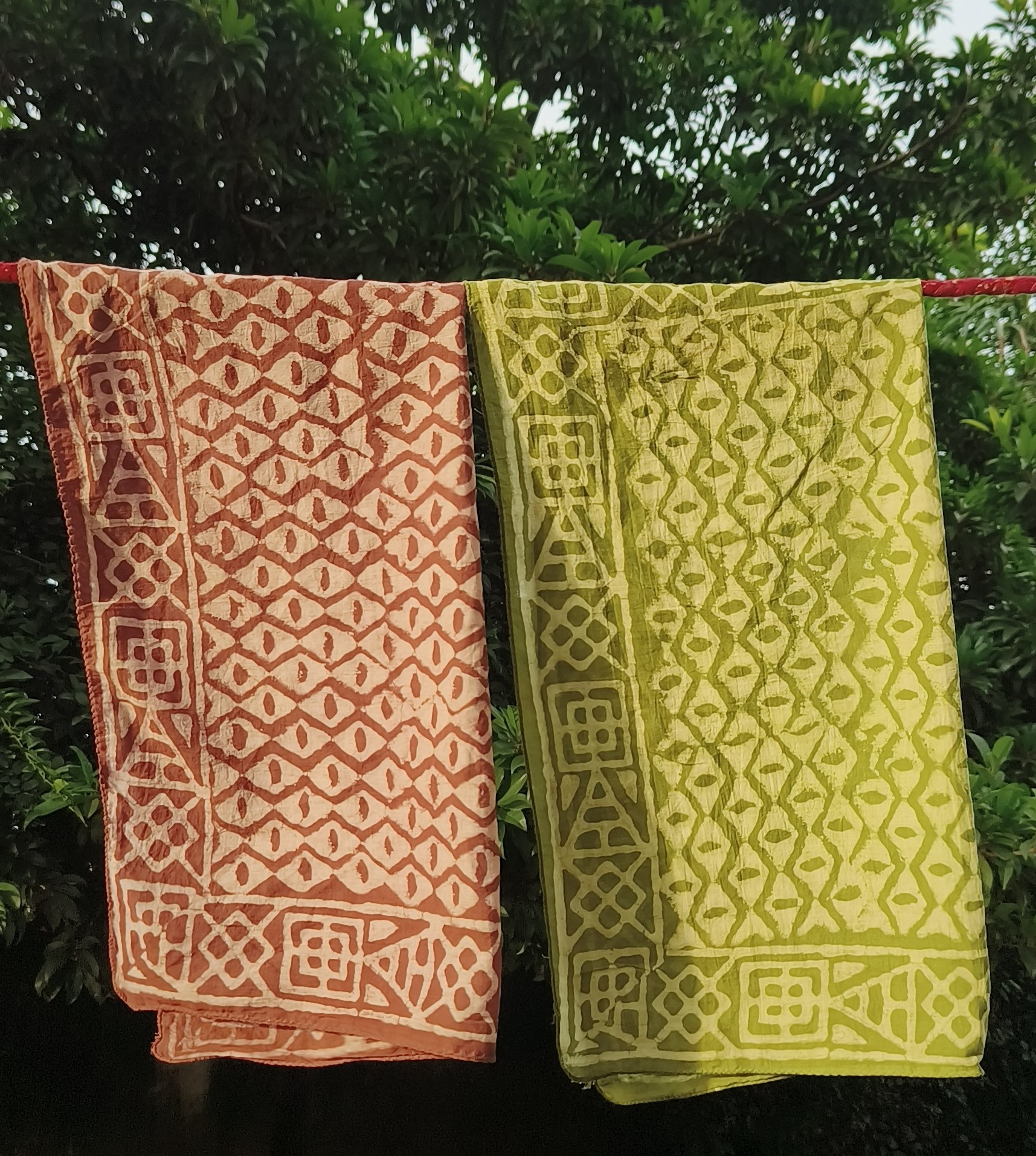Handcrafted Geometric Pattern Towels