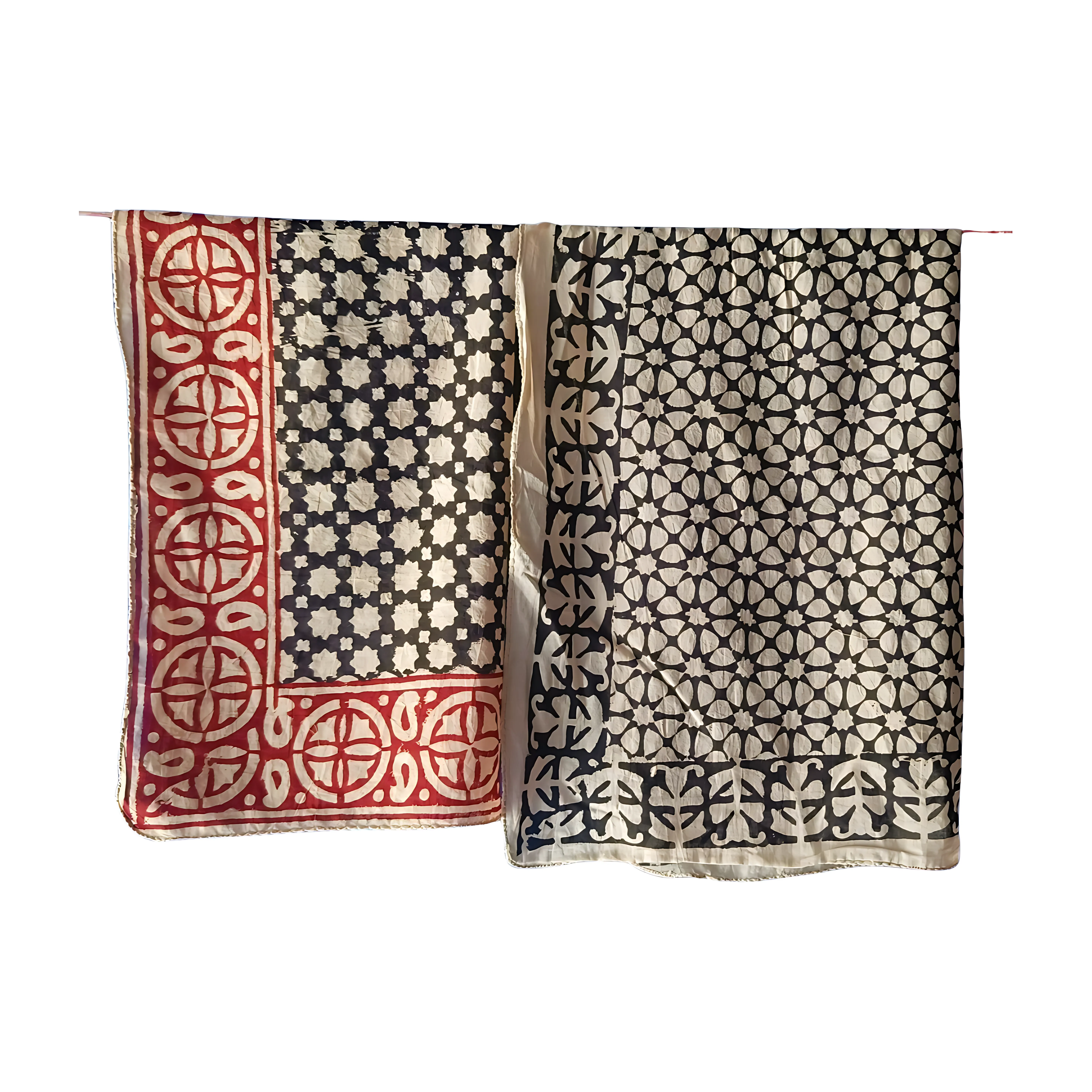 Handmade Cotton Scarf Bandana Pack (5-Piece) – Natural Block Prints