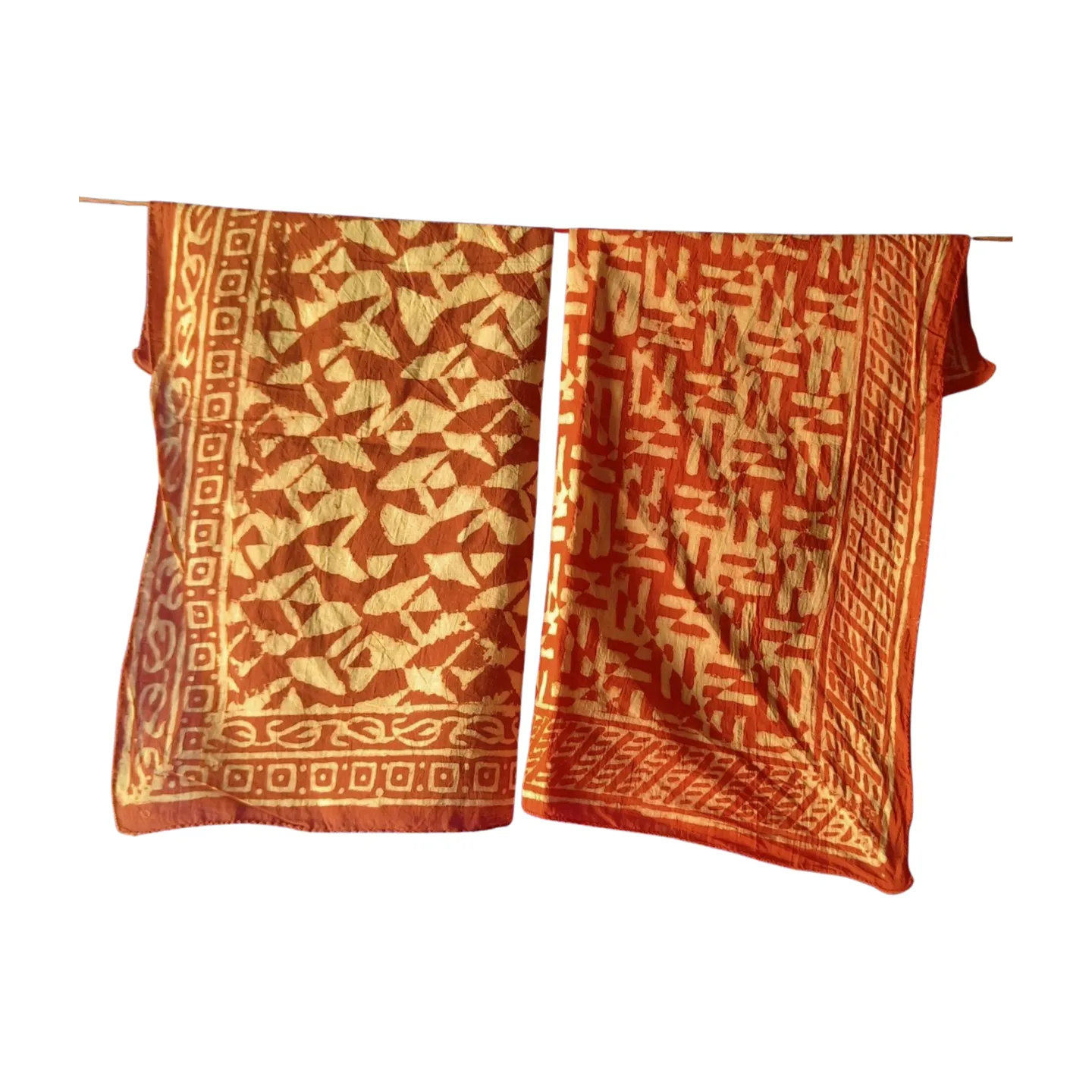 Unisex Handmade Bandana Set (Pack of 5) – Natural Block Print Cotton