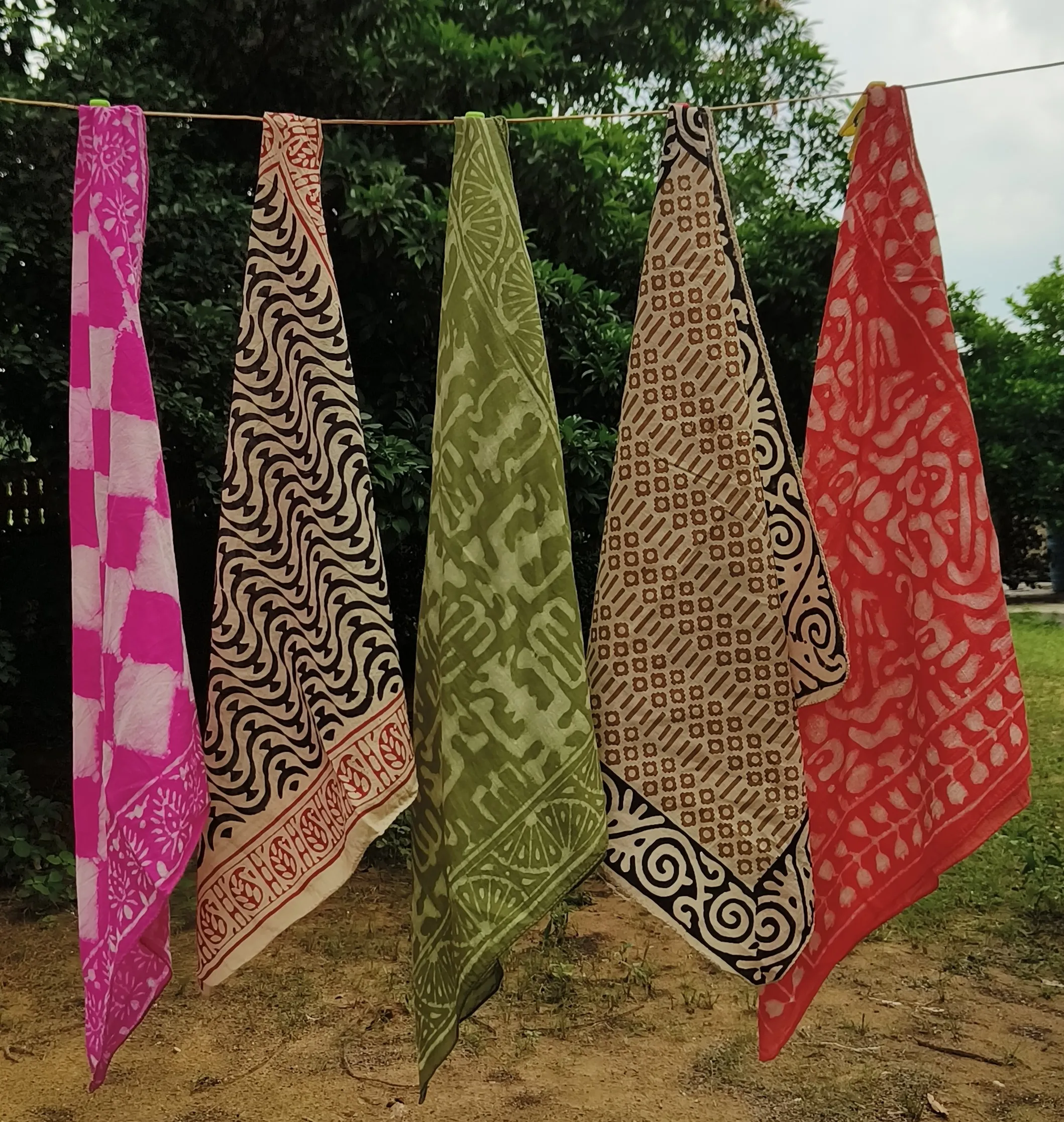 Handcrafted Cotton Batik Scarves