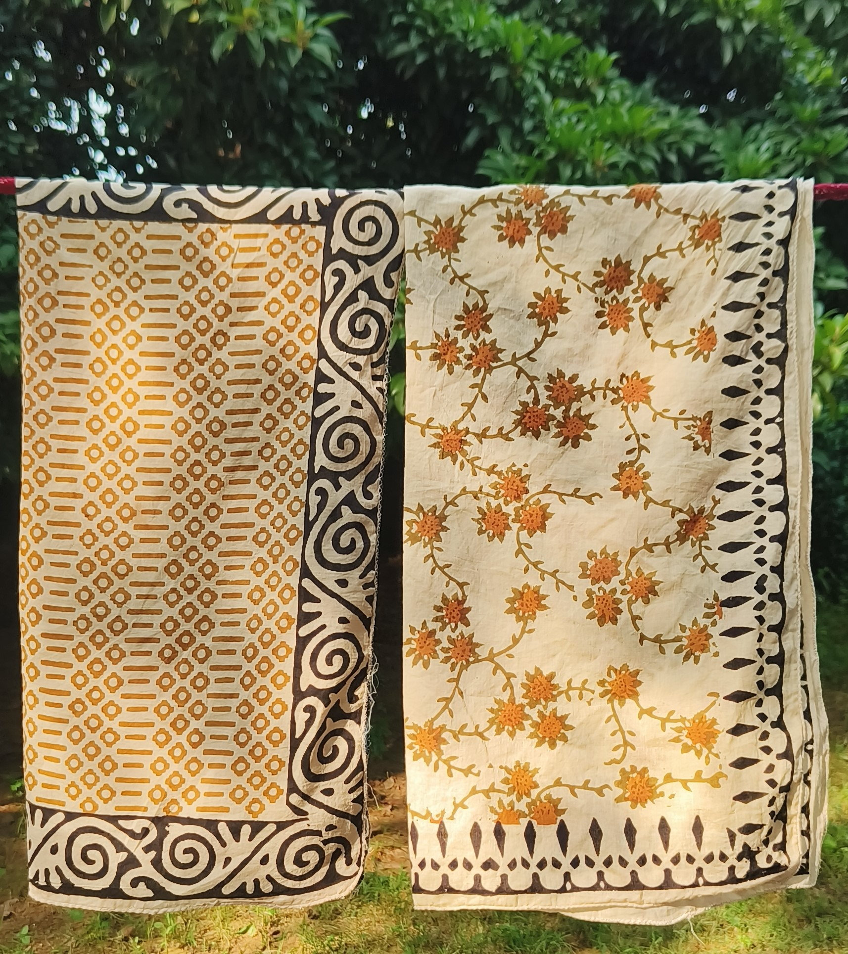 Handmade Block Print Cotton Scarves