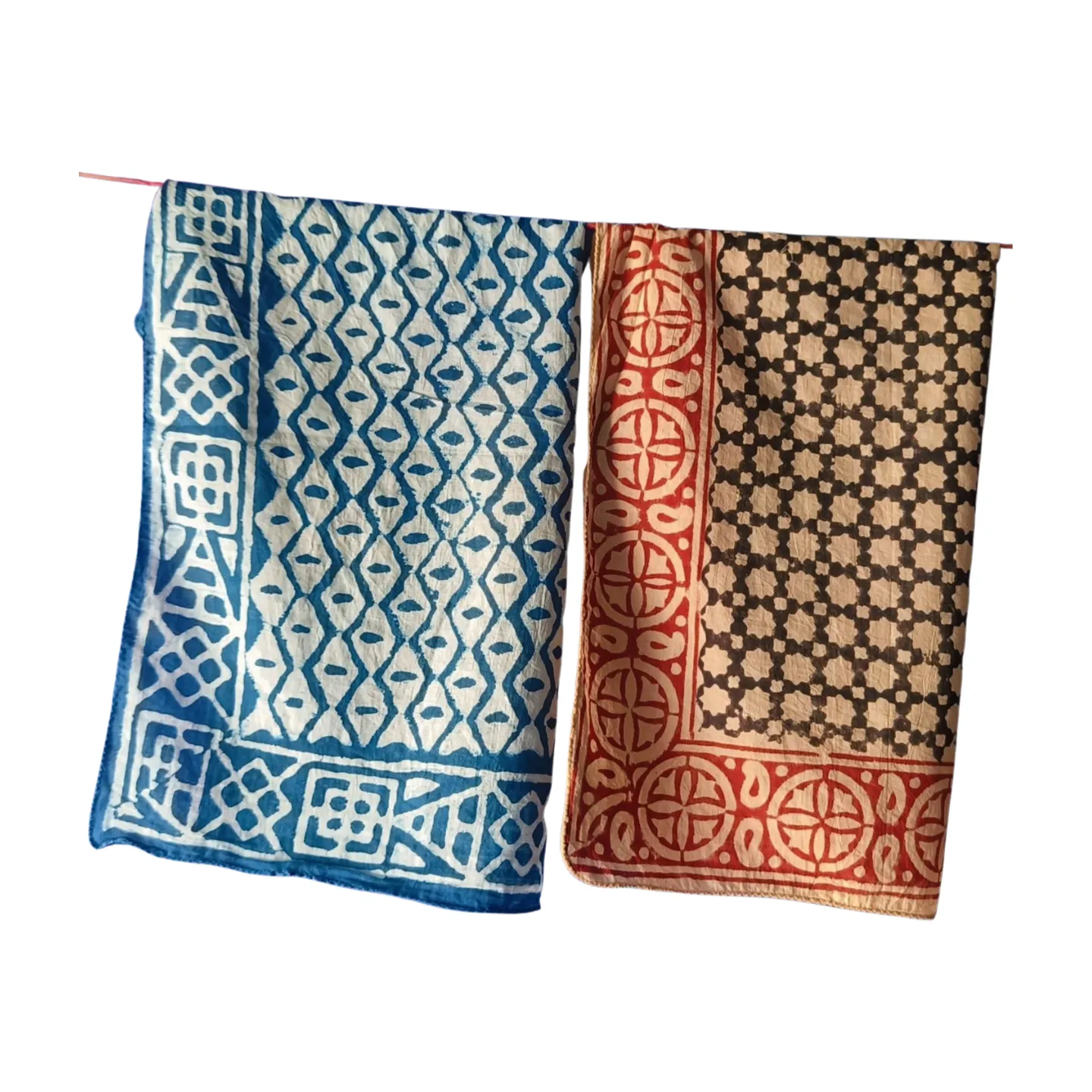 Premium Natural Dye Bandanas (Set of 5) – Handmade Cotton Scarves