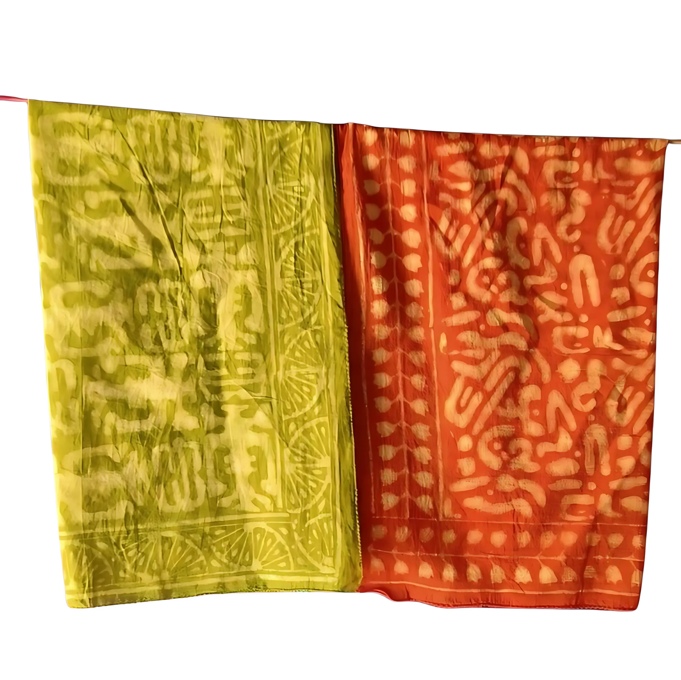 Hand Block Print Cotton Bandanas – Set of 5 Organic Dye Scarves