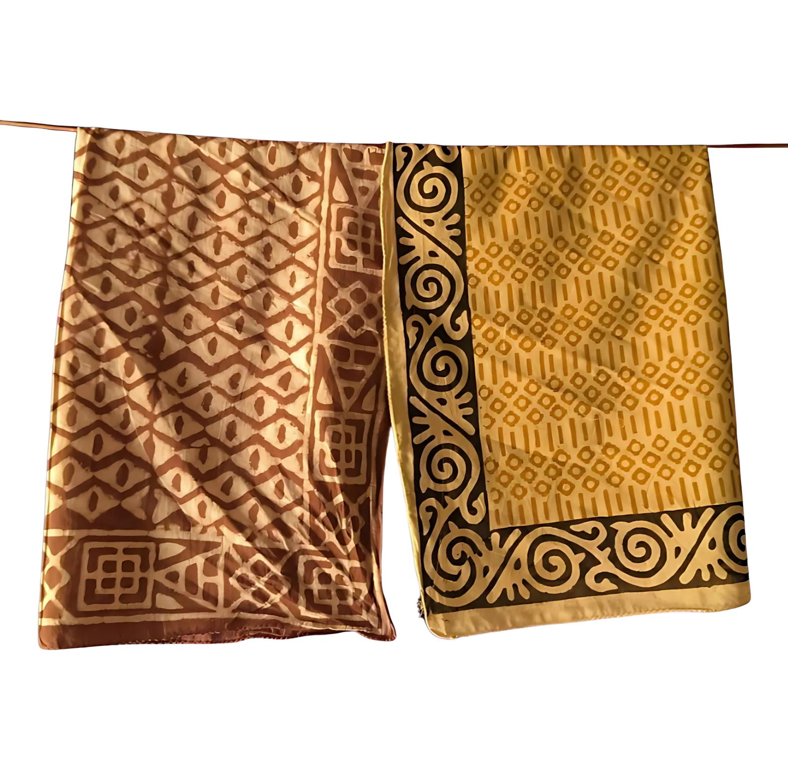 Hand Printed Cotton Bandanas (5-Pack) – Natural Dye Indian Scarves