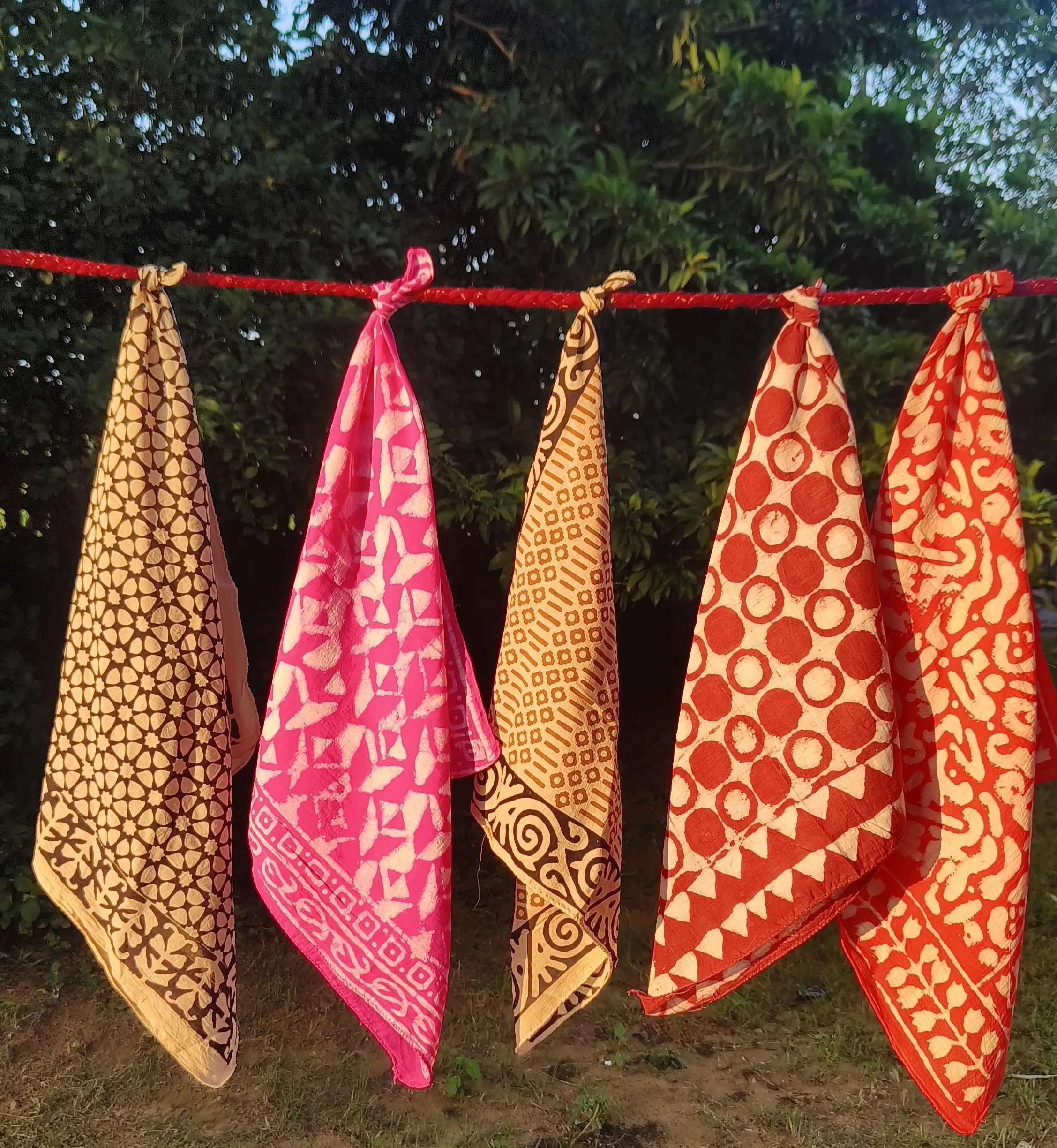 Handcrafted Bandhani Scarves