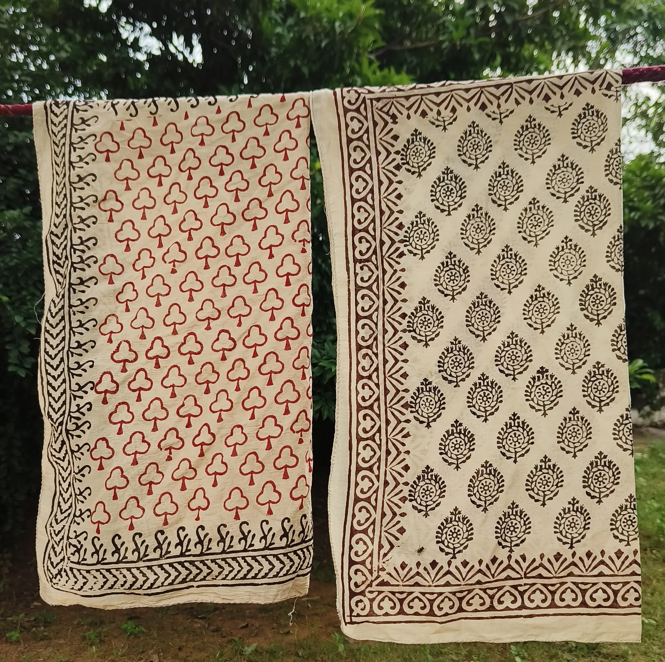Handcrafted Block Printed Cotton Scarves