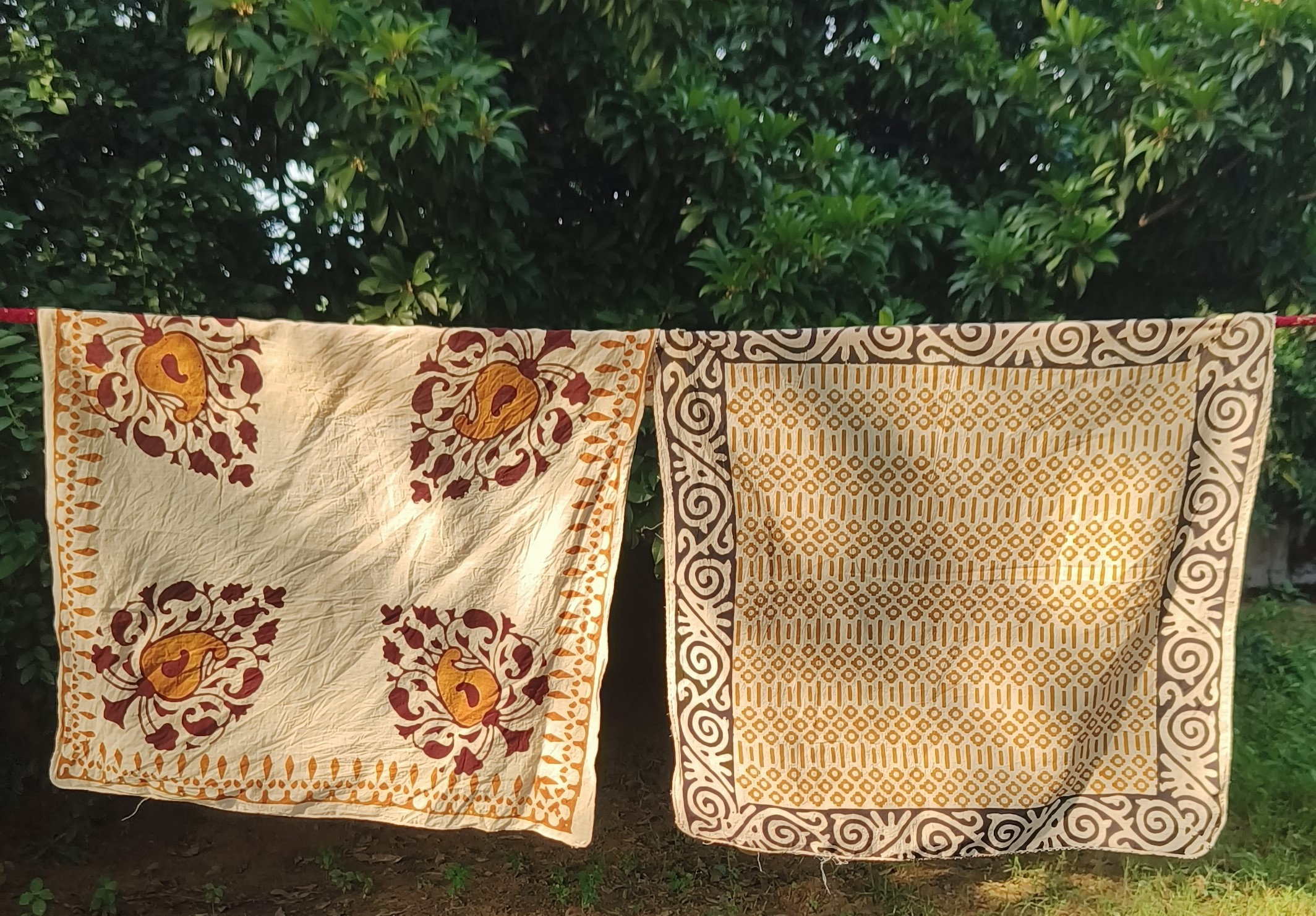 Handmade Block Print Cotton Scarves