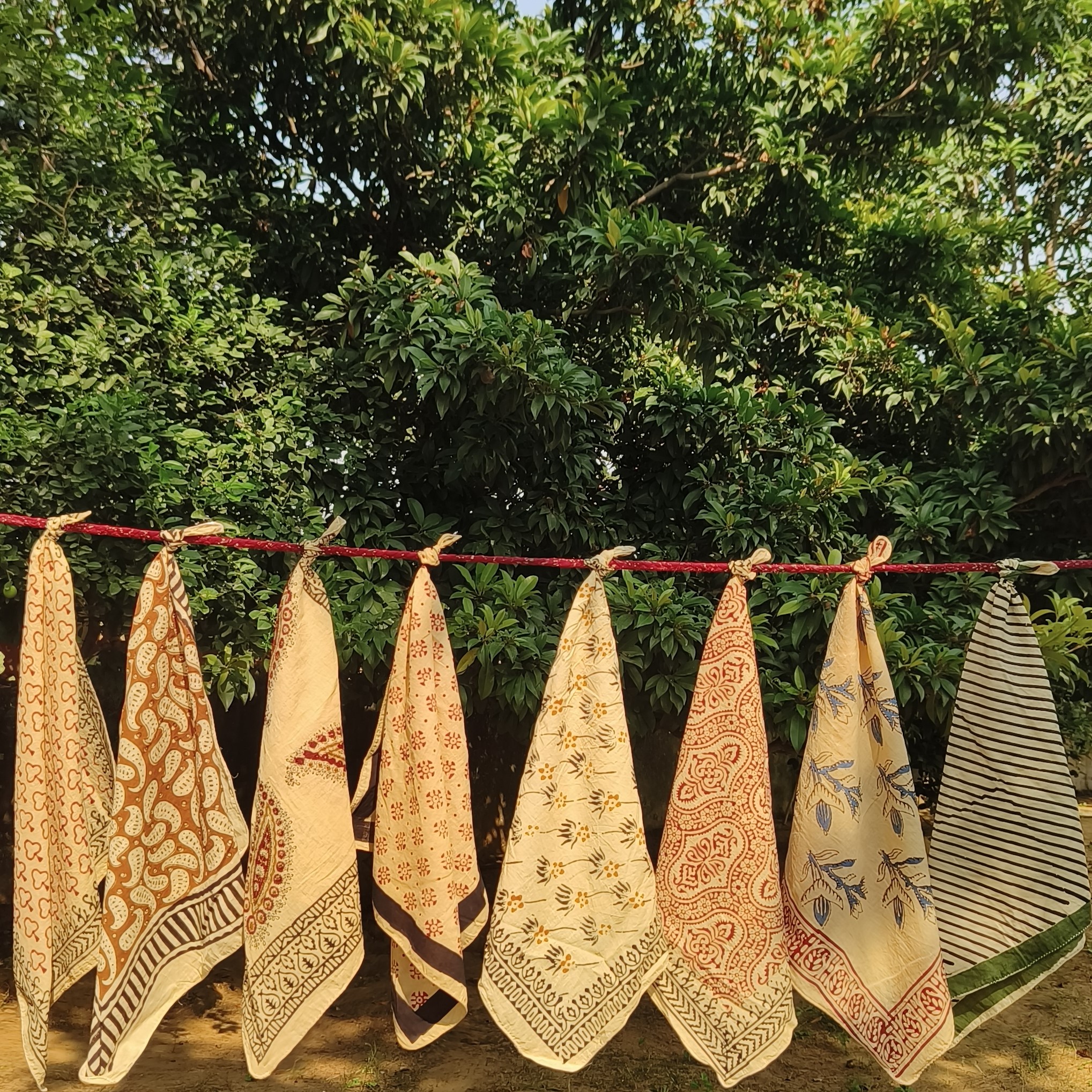 Hand-block Printed Cotton Tablecloth