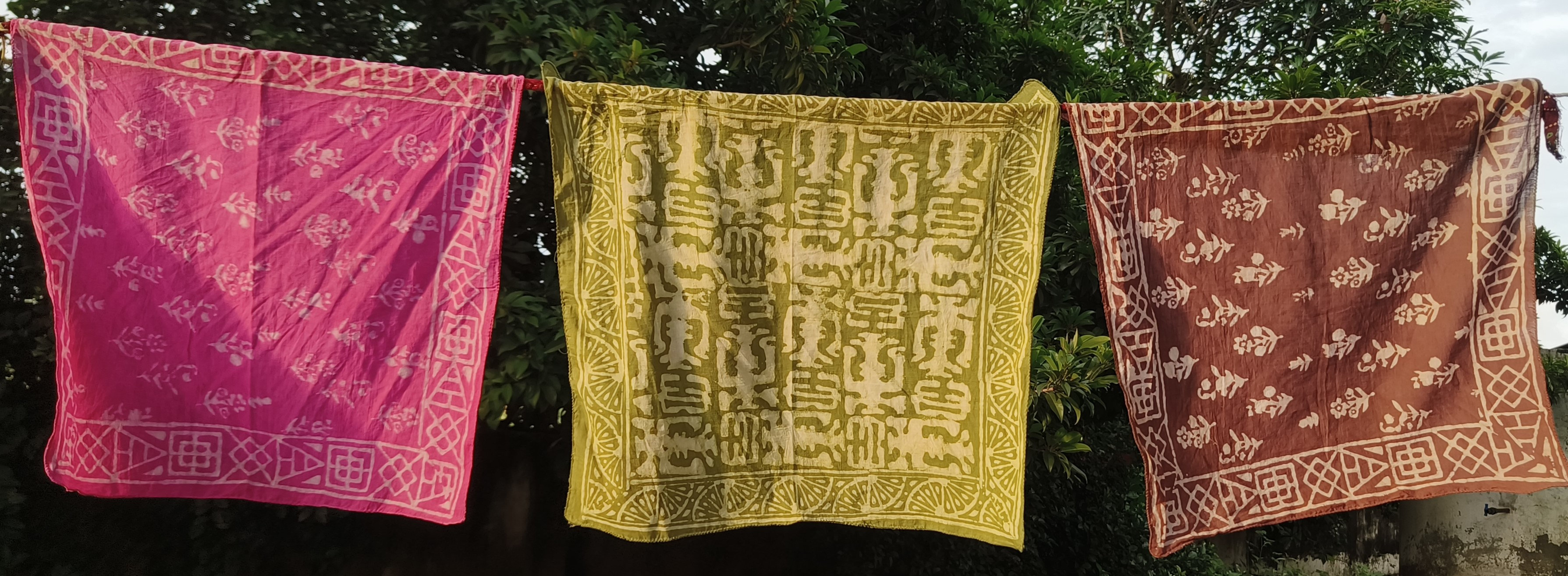 Hand-dyed Cotton Scarves