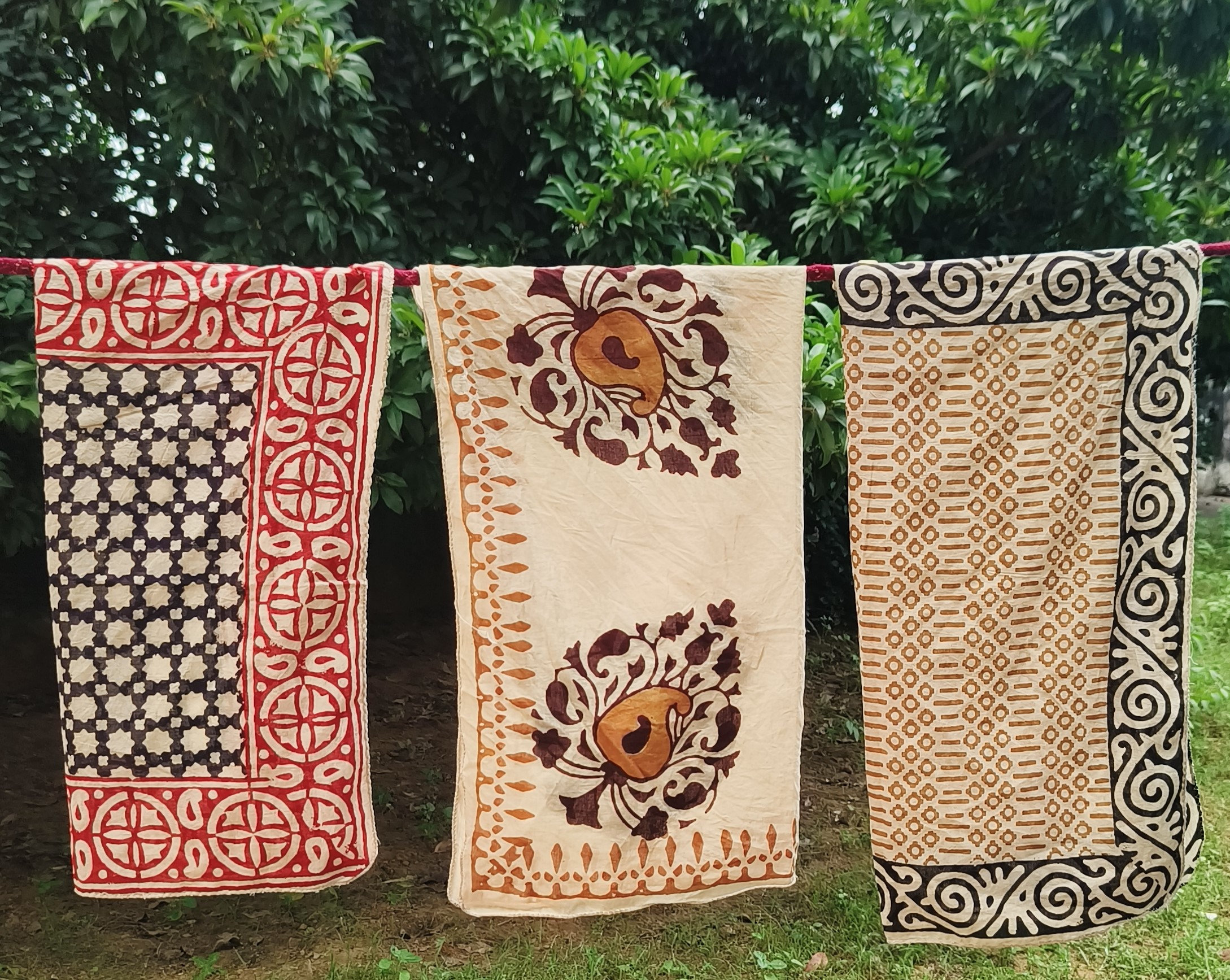 Handmade Block Print Cotton Scarves