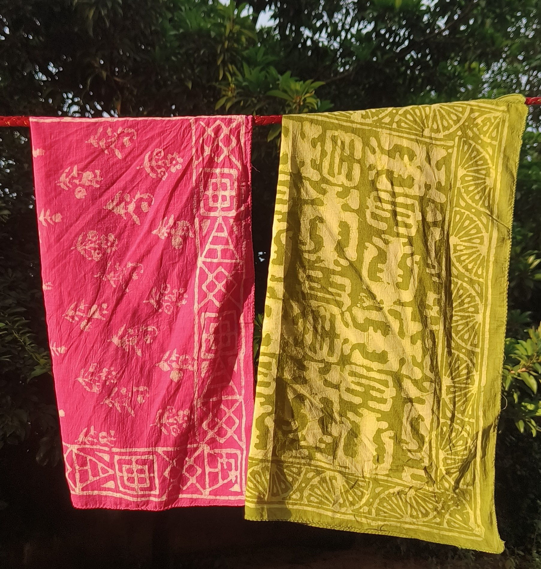Hand-dyed Cotton Scarves