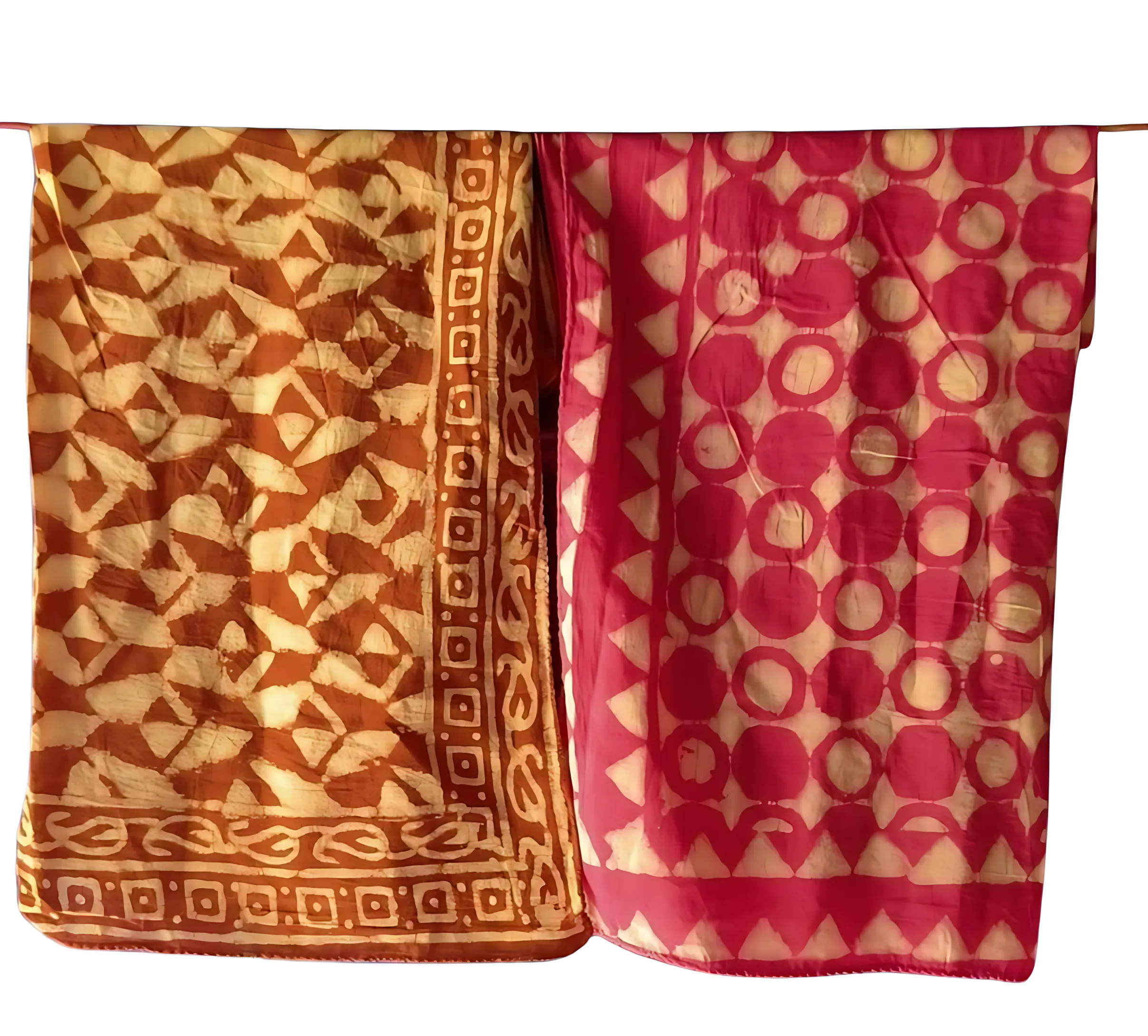 Eco-Friendly Block Print Bandanas – 5-Piece Natural Cotton Set