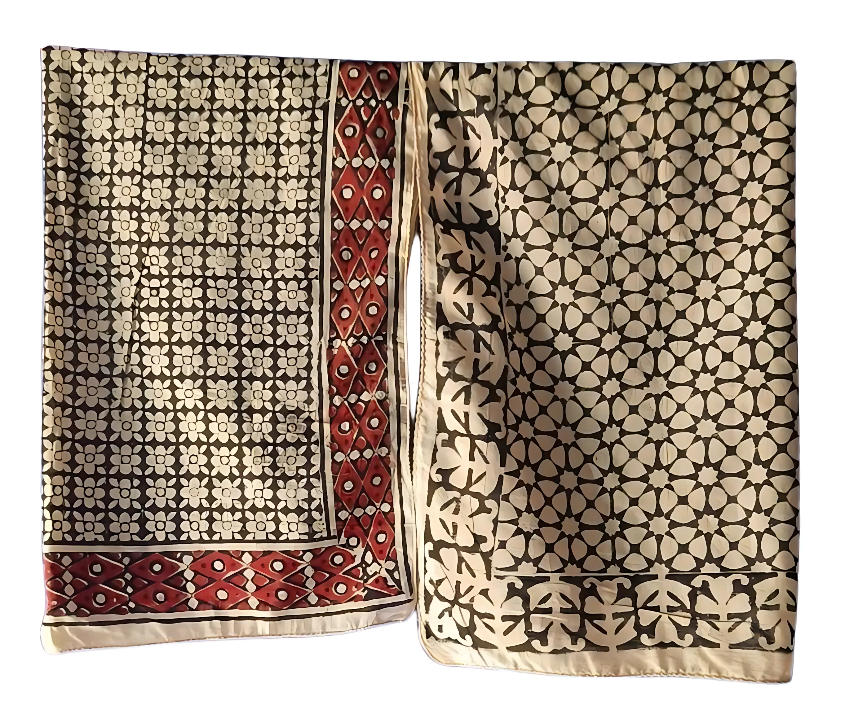 Handcrafted Cotton Bandanas (Pack of 5) – Natural Colors & Block Prints