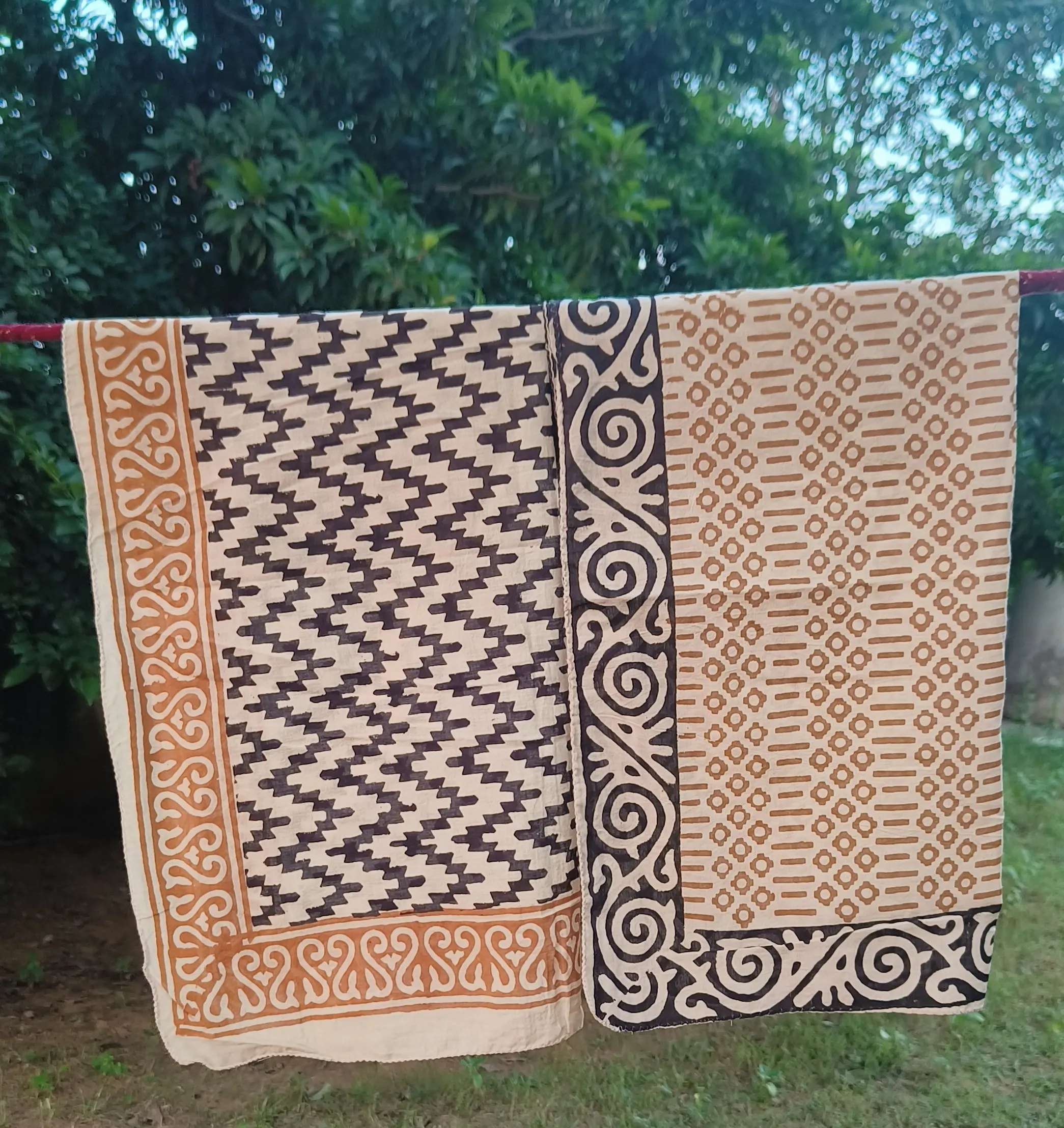 Handmade Block Print Cotton Scarves