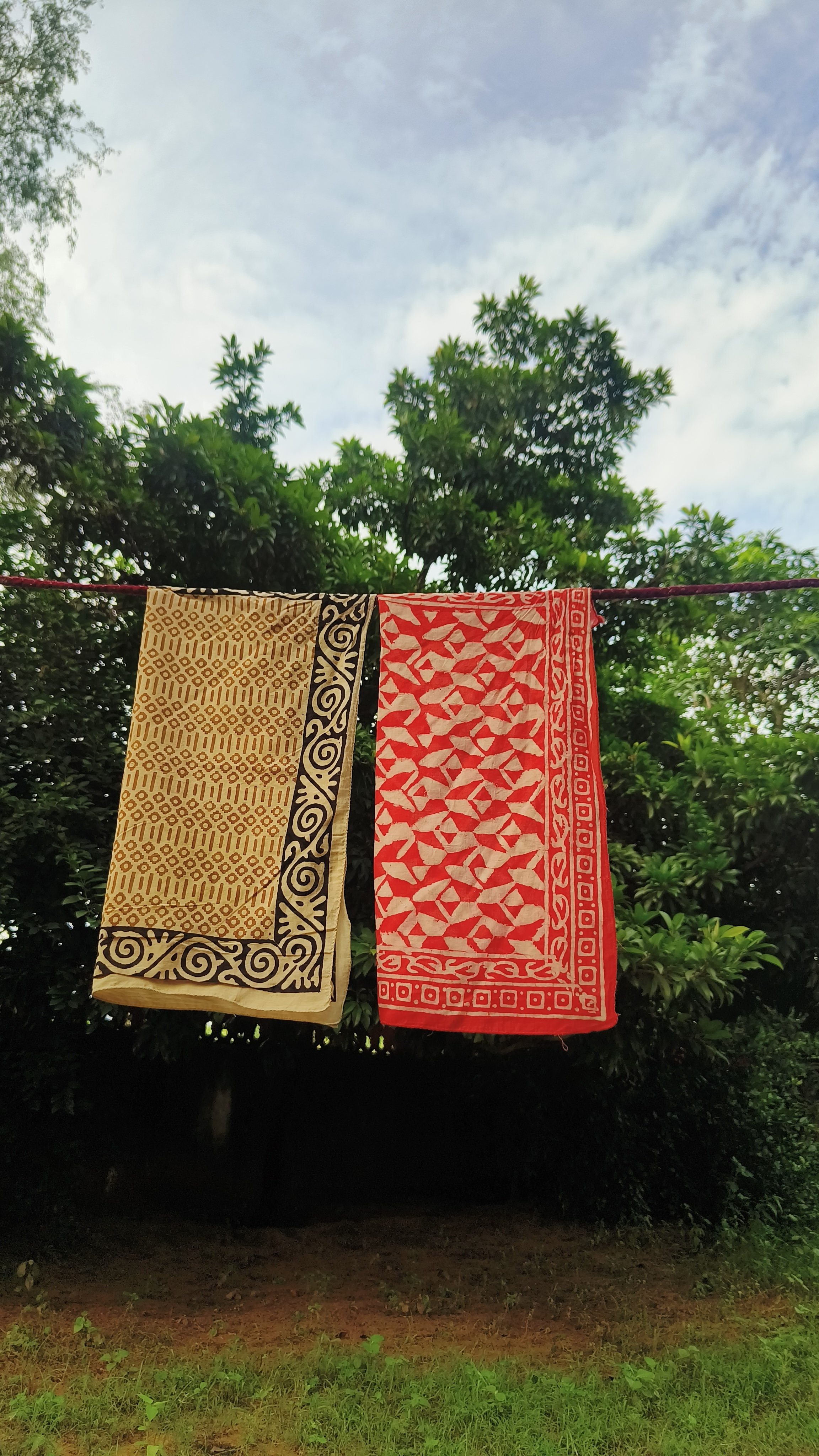 Handmade Printed Cotton Scarves