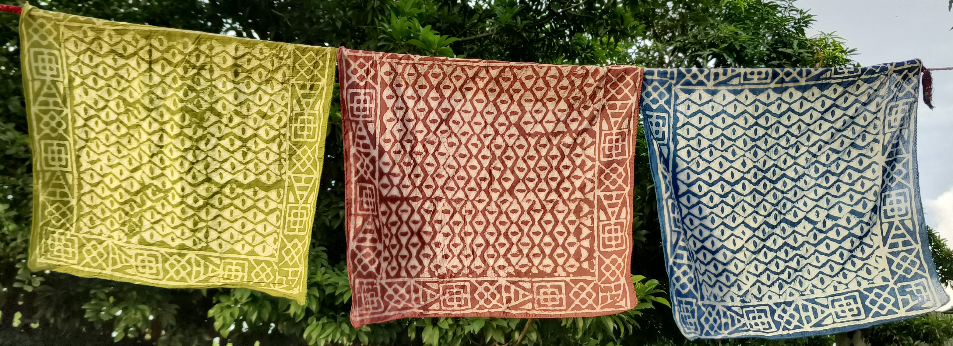 Handcrafted Geometric Pattern Towels