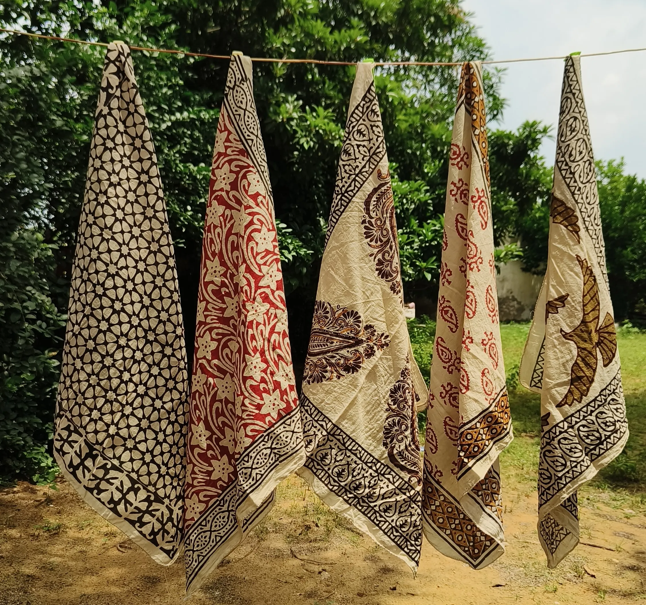 Handmade Block Print Cotton Towels