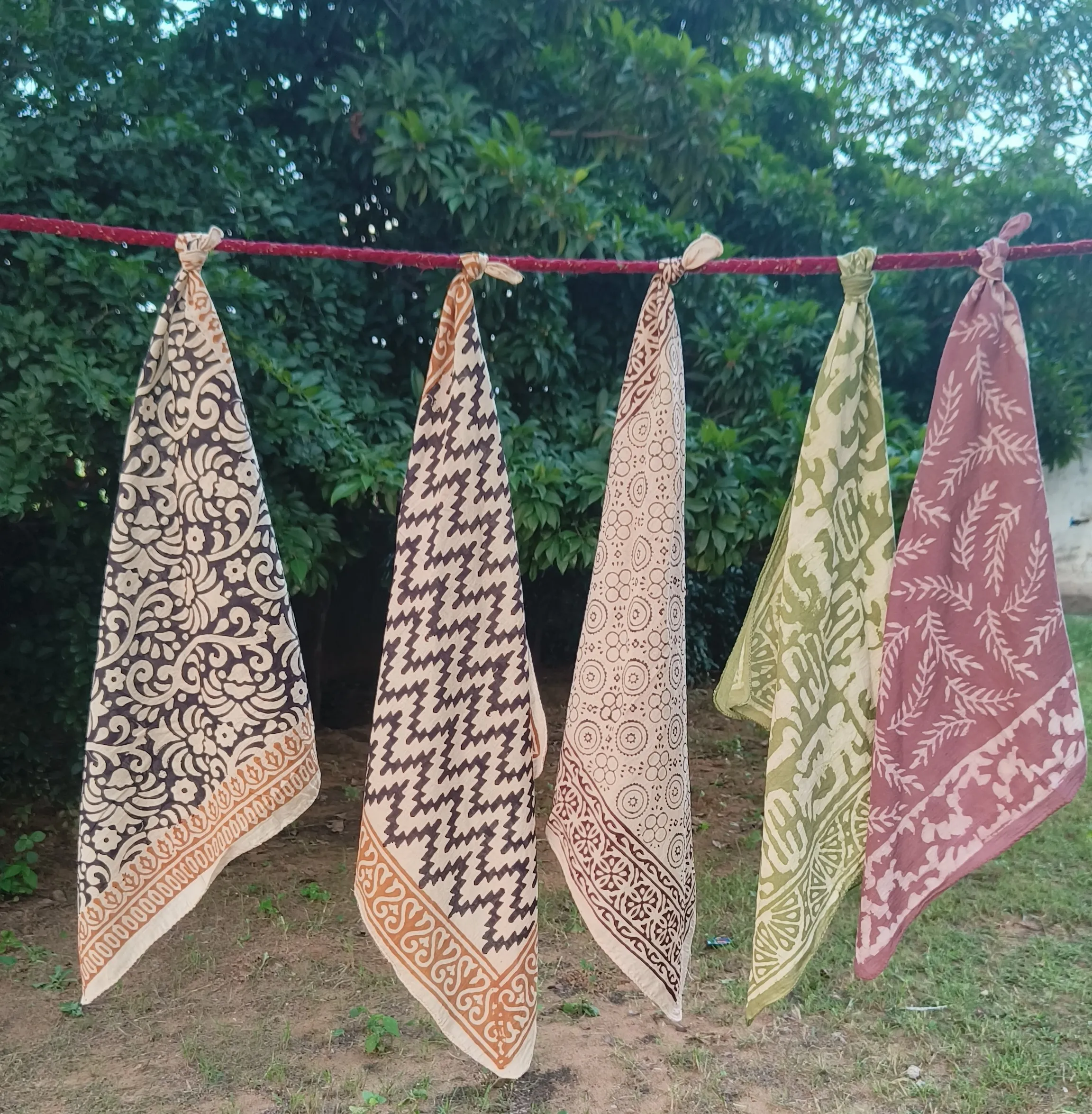 Handcrafted Block Print Bandanas