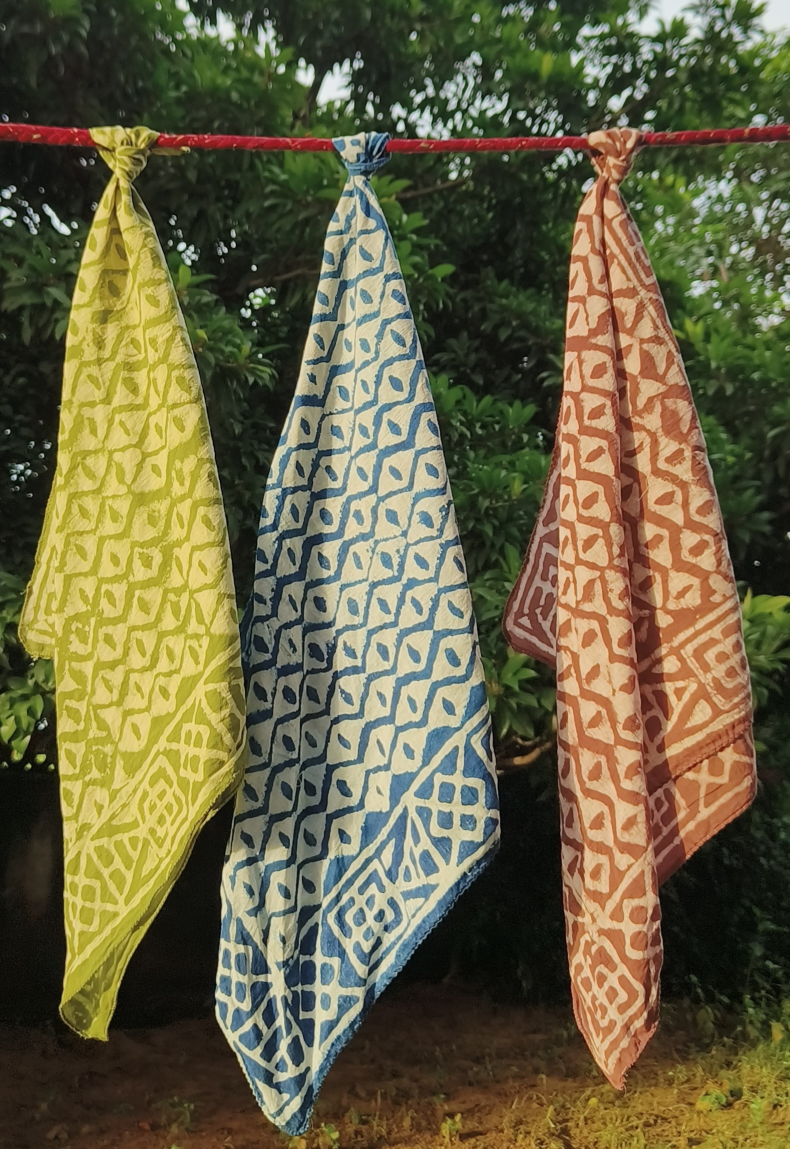 Handcrafted Geometric Pattern Towels