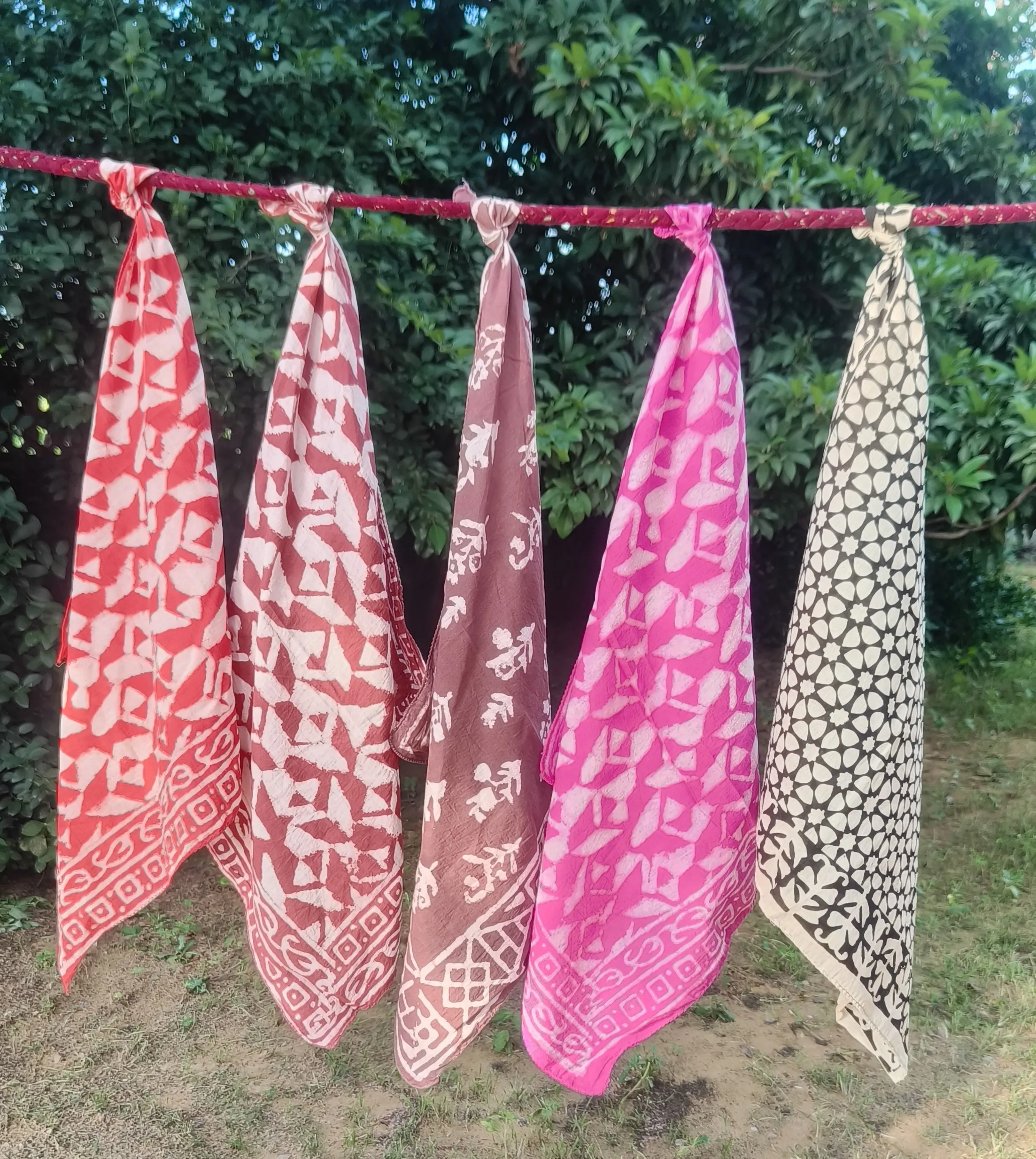 Handmade Patterned Scarves