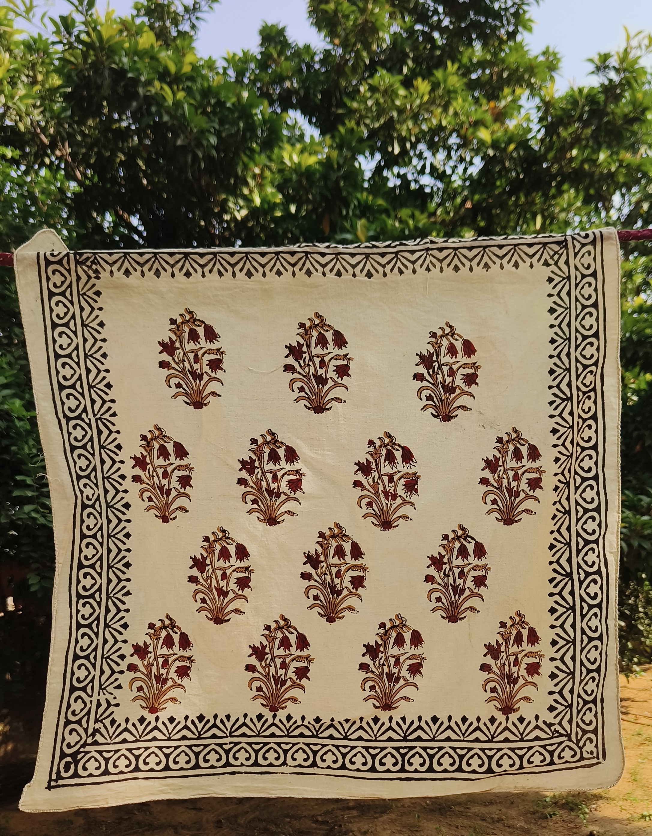 Handcrafted Block Print Cotton Throw