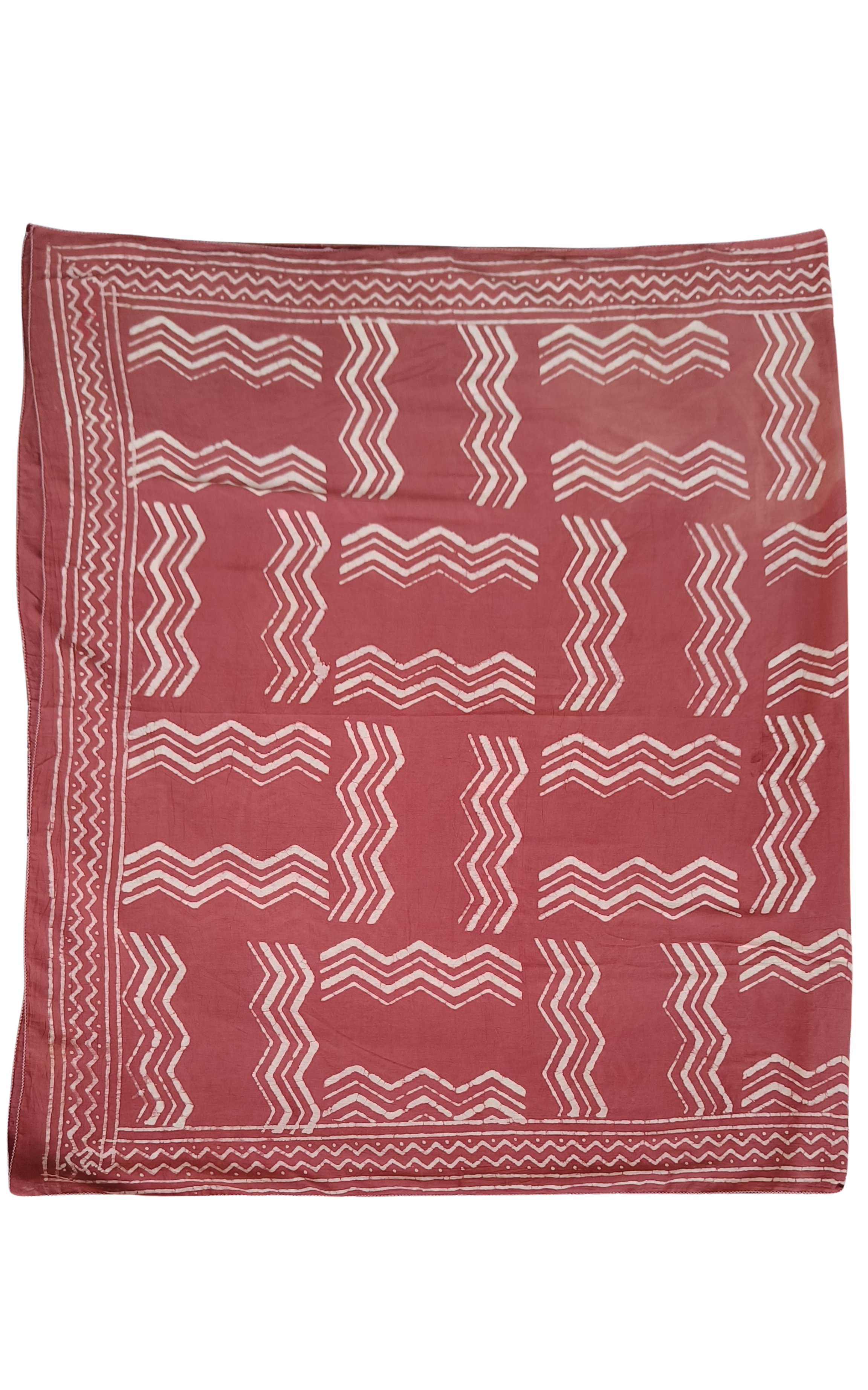 Handcrafted Pink Cotton Saree