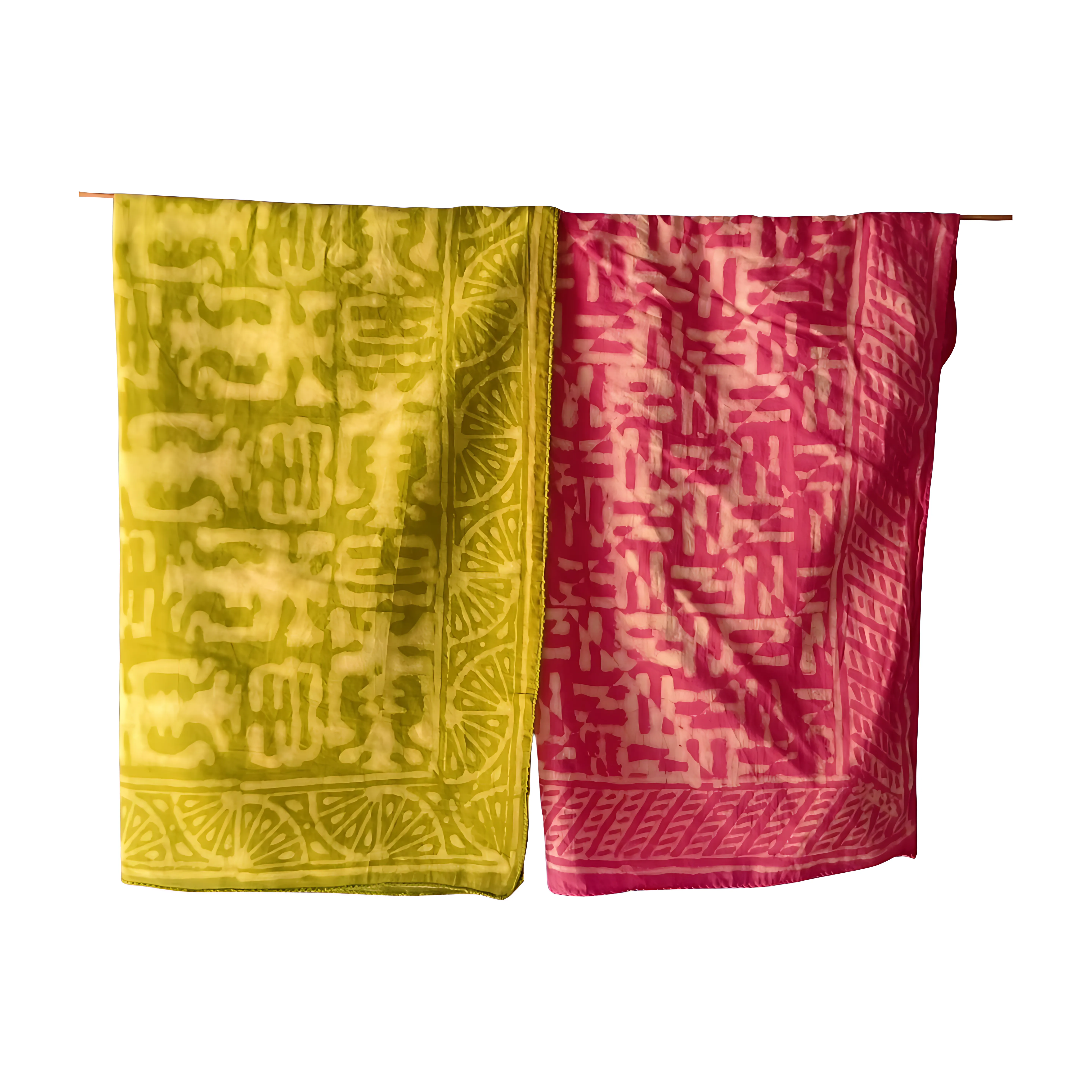 Handcrafted Cotton Bandanas Set of 5 – Natural Dye Block Print Scarves