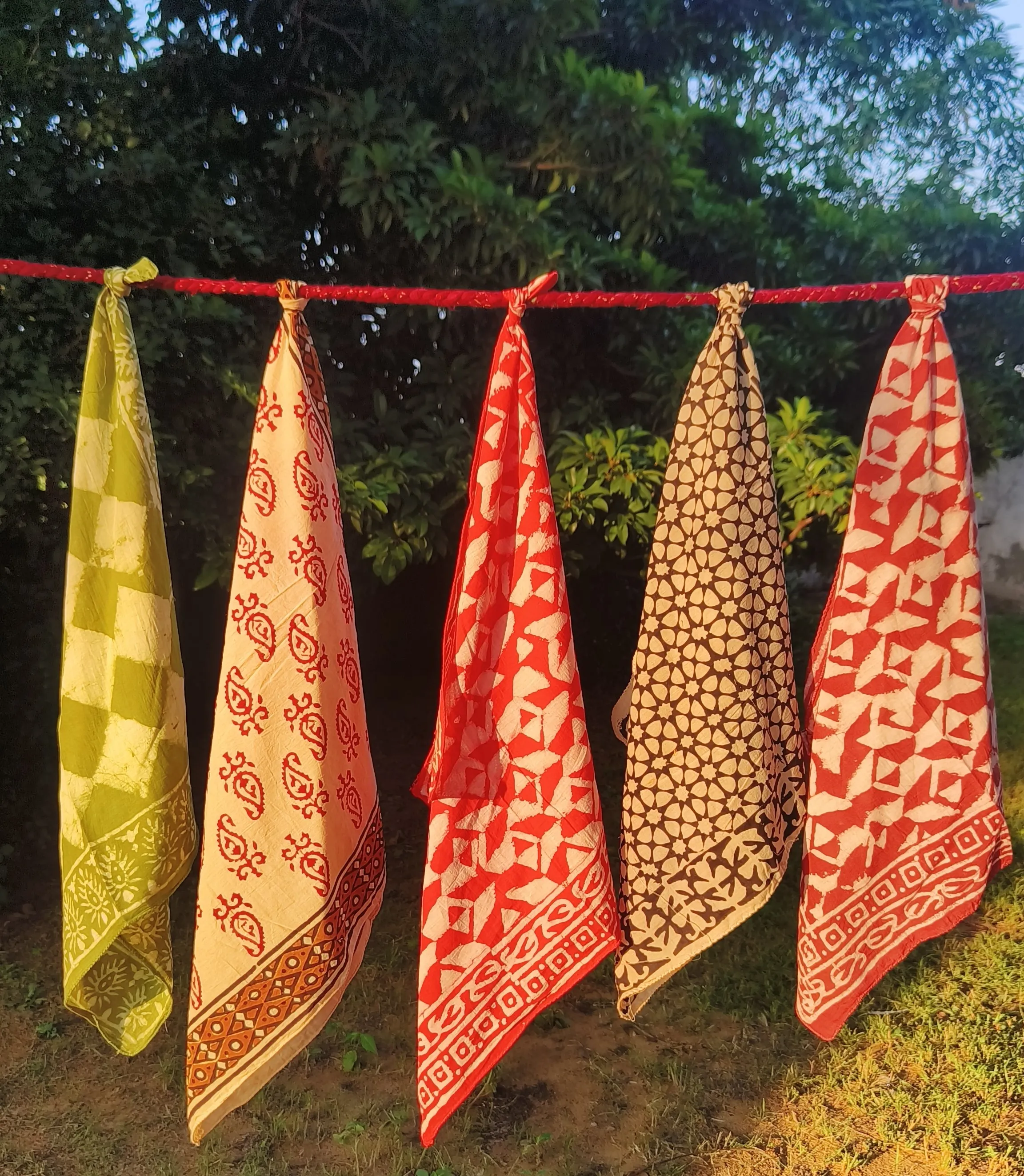 Handblock Printed Cotton Dupattas