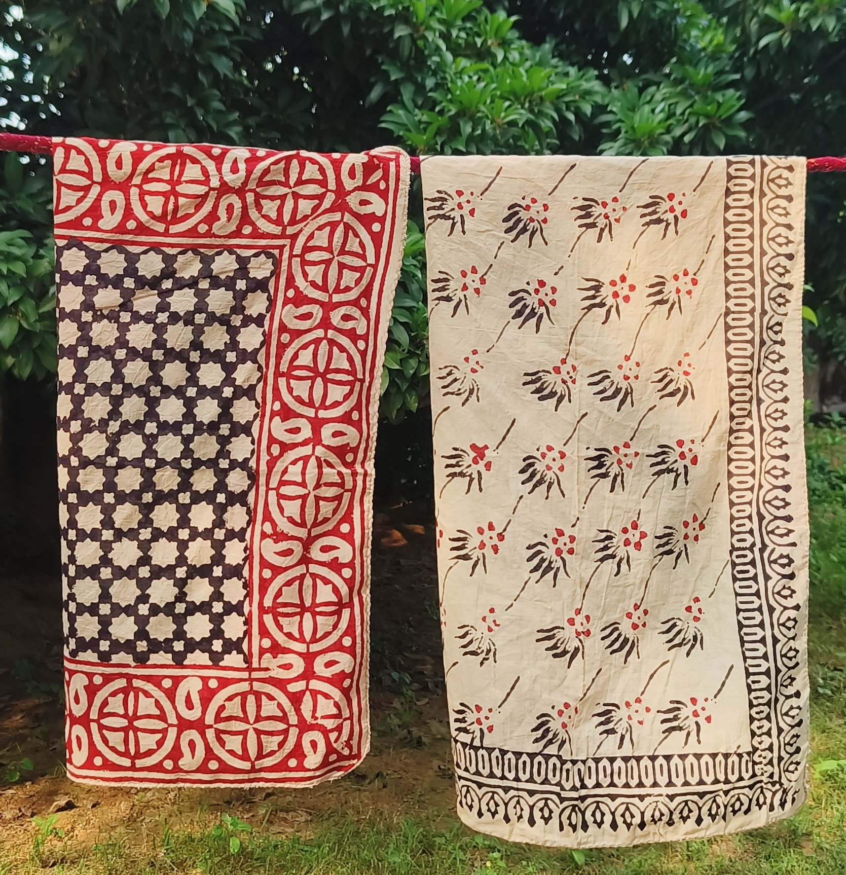 Handmade Printed Cotton Scarves
