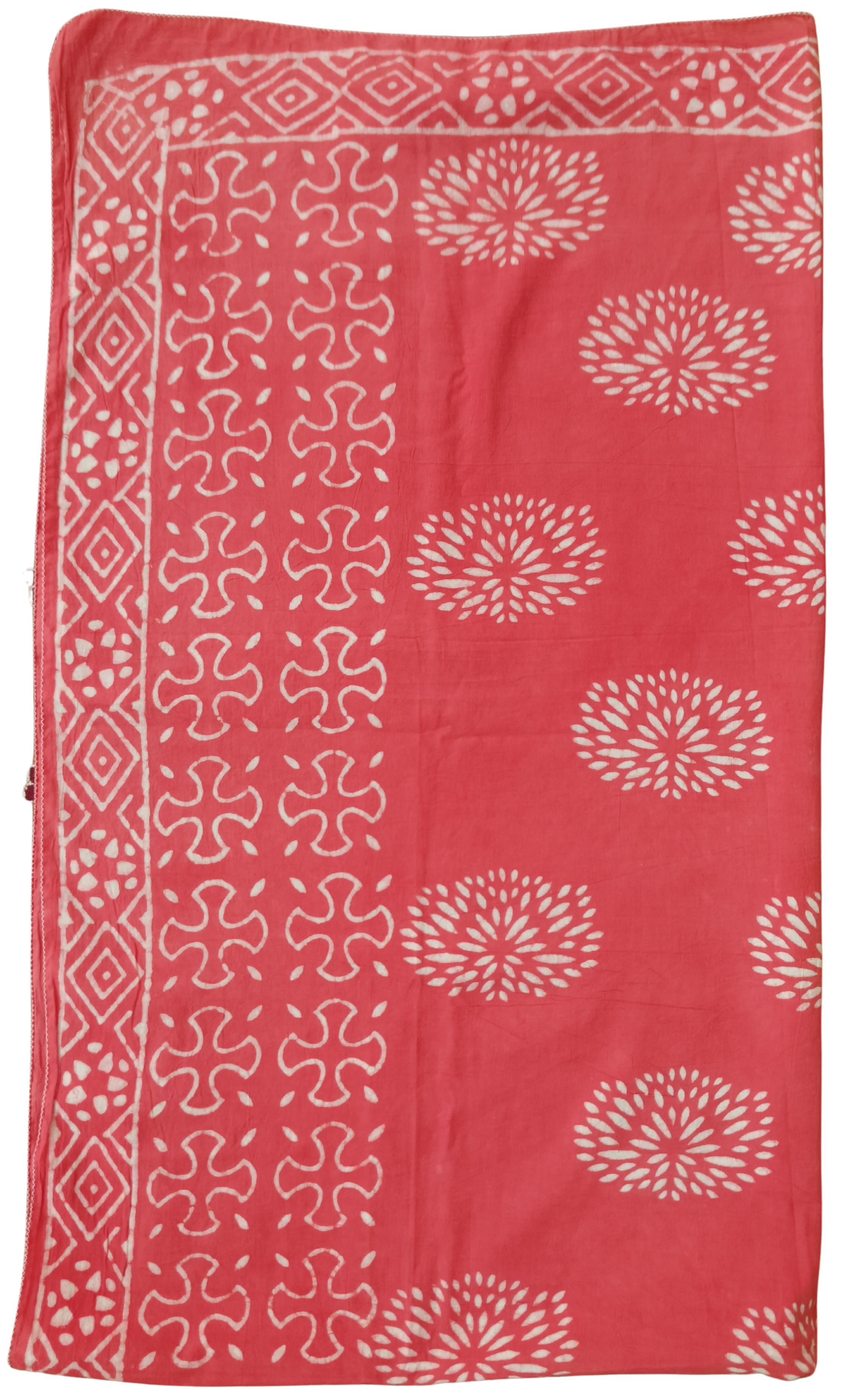 Handcrafted Red Printed Shawl