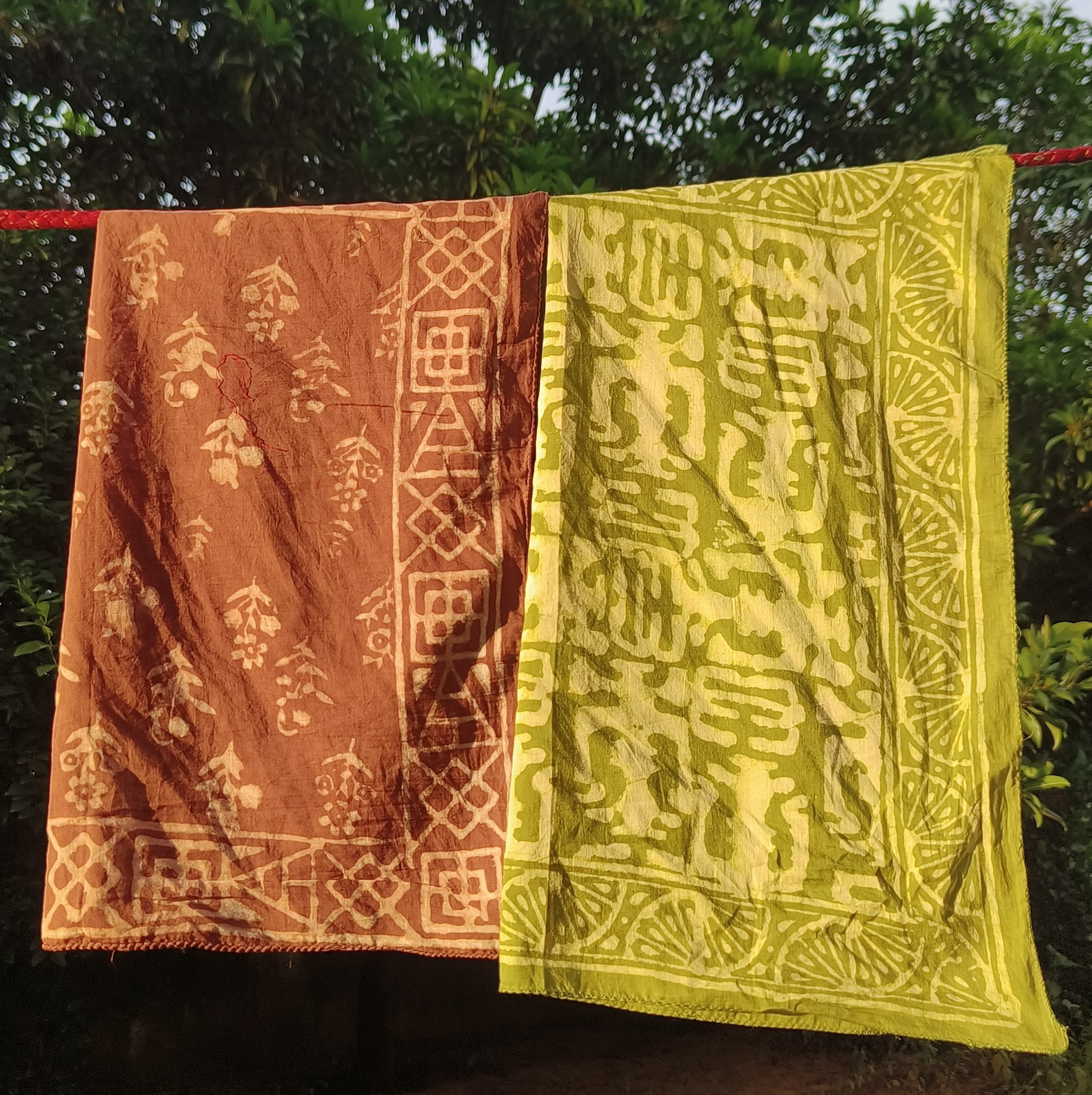 Hand-dyed Cotton Scarves