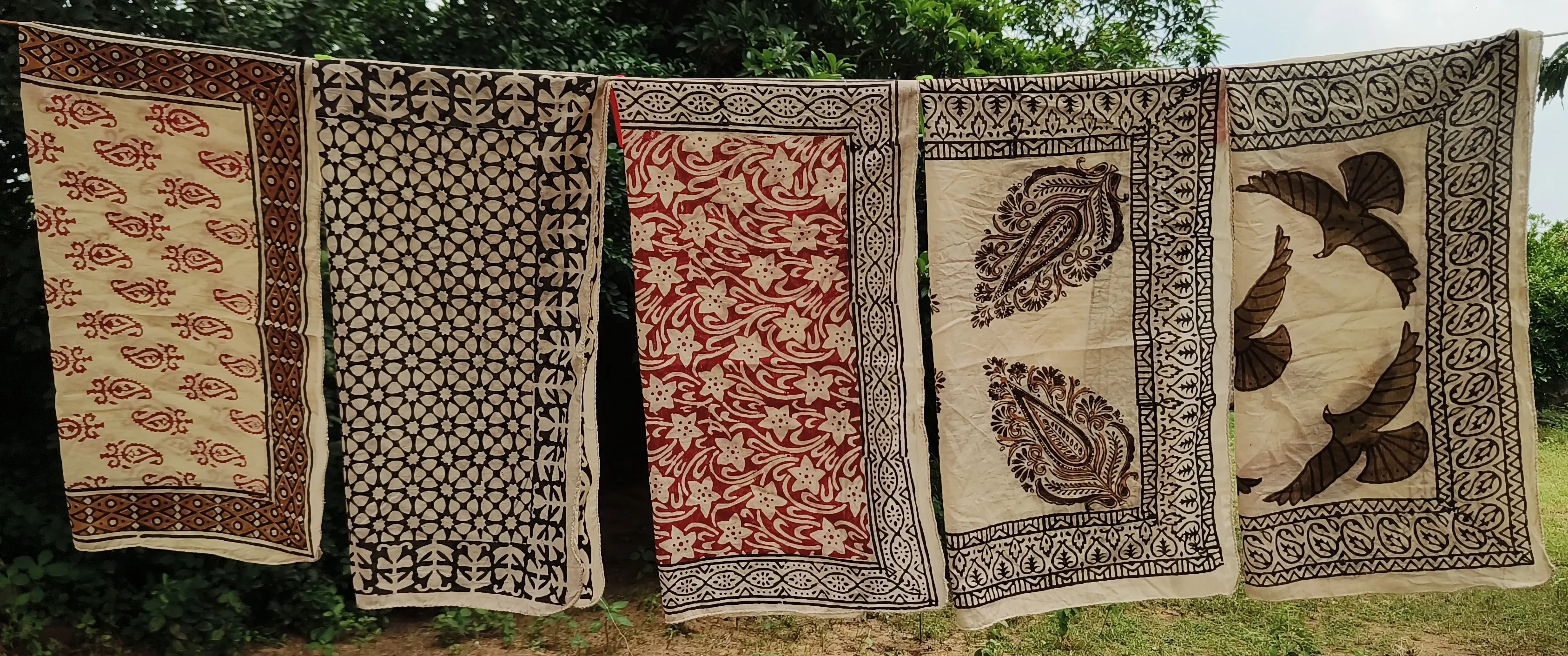 Handmade Block Print Cotton Towels