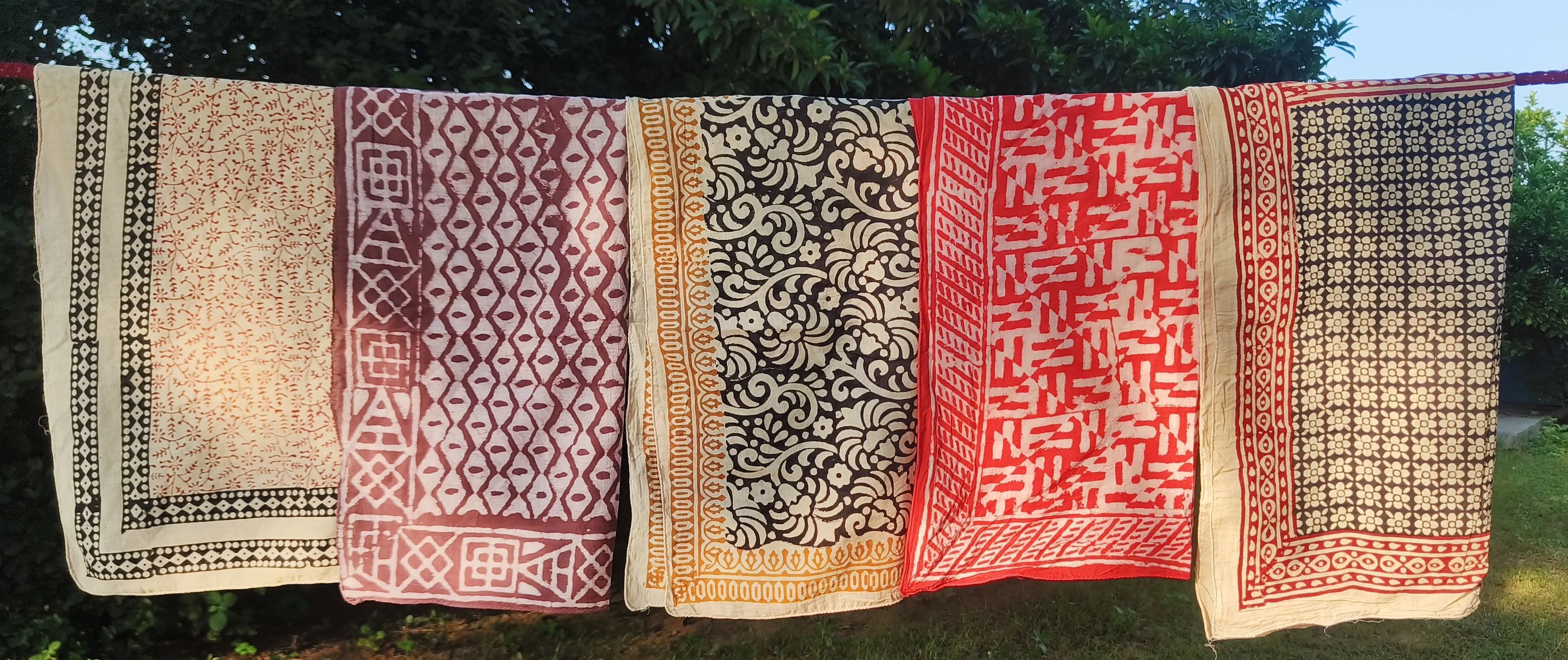 Handmade Block Print Scarves