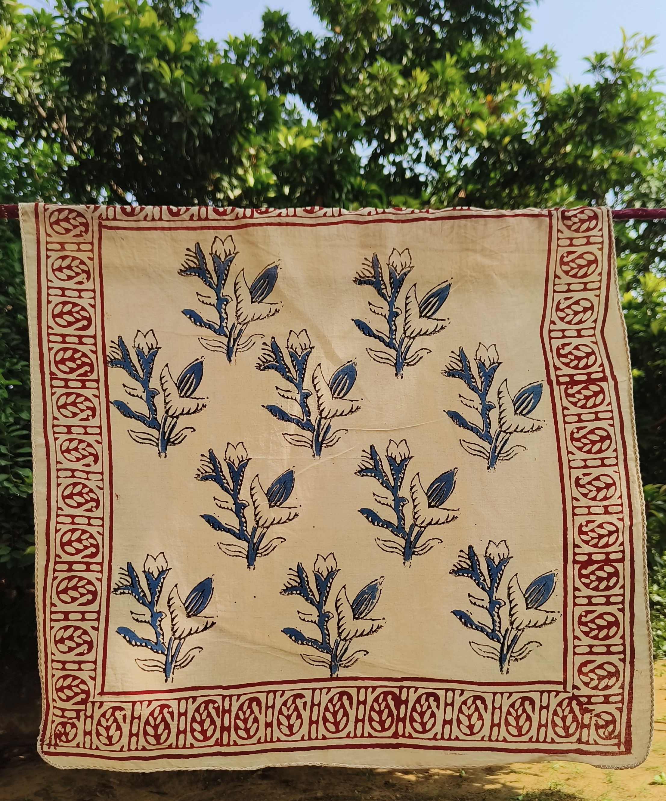 Handcrafted Block Print Cotton Throw